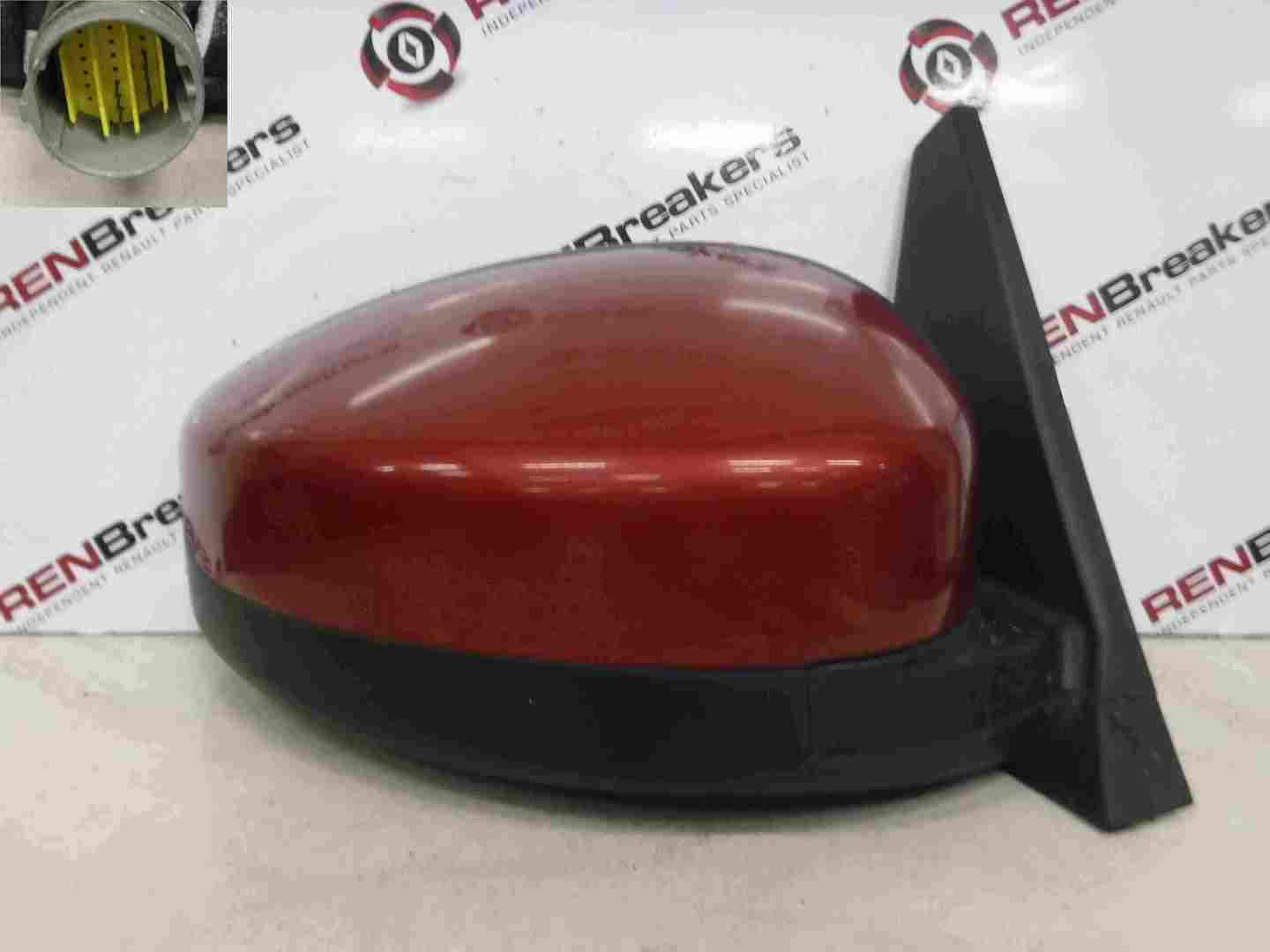 Renault Grand Espace 2003-2013 Drivers OS Wing Mirror Red Power TEB76
