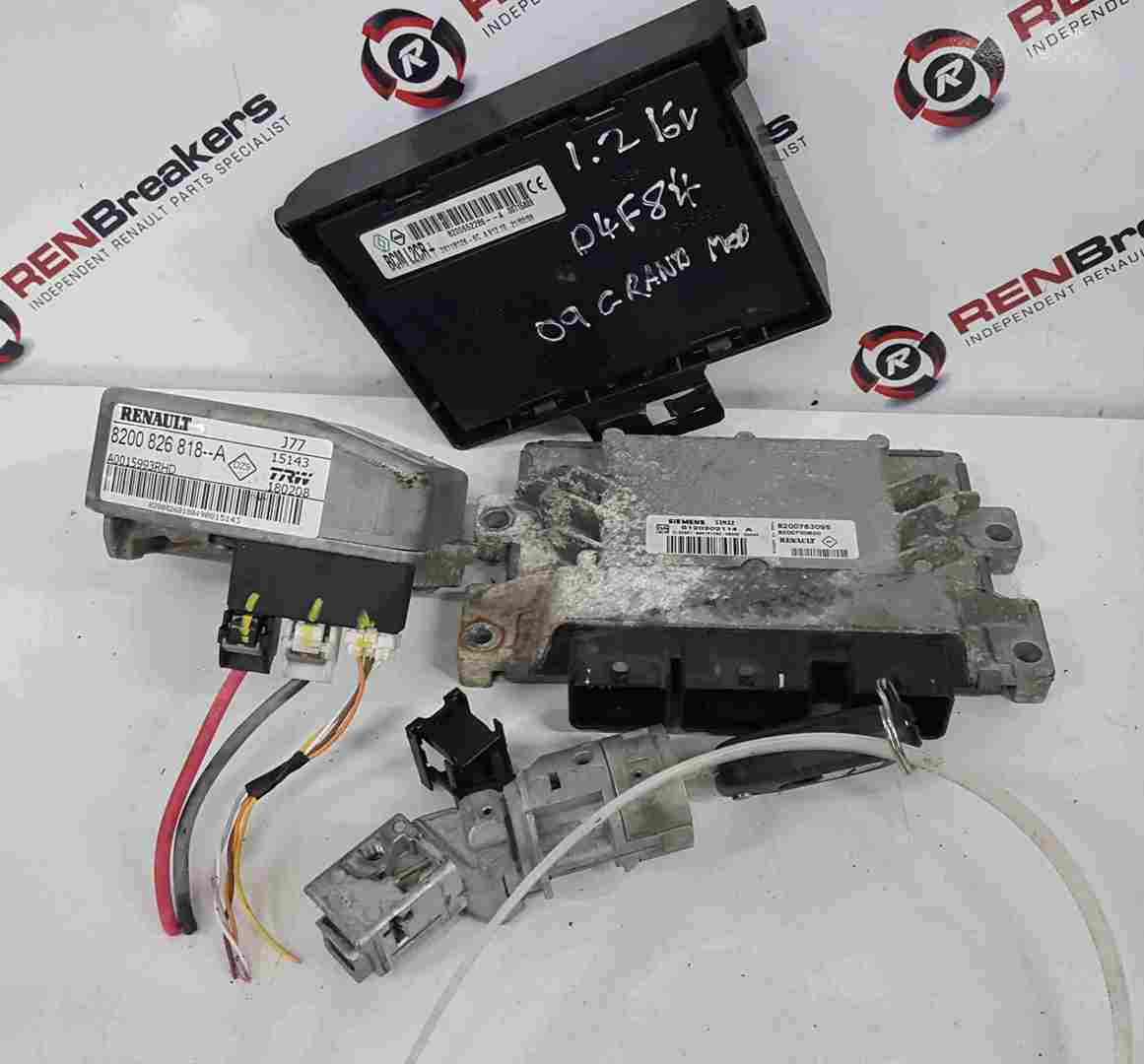 Renault Grand Modus 2008-2012 1.2 Tce ECU SET UCH BCM Steering + Key Fob