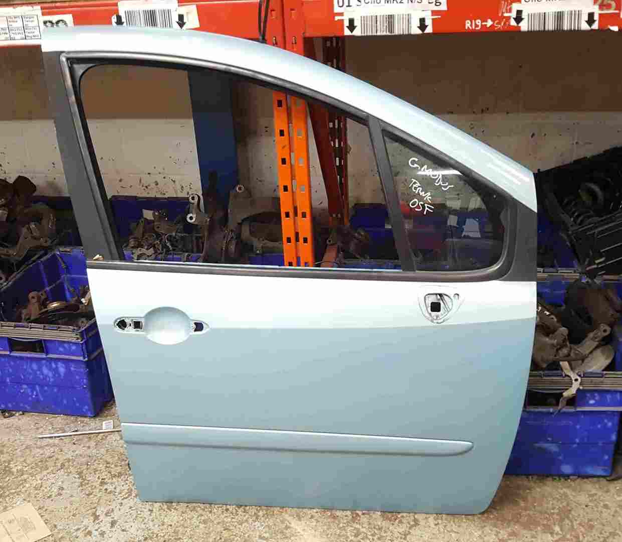 Renault Grand Modus 2008-2012 Drivers OSF Front Door Aqua Blue TERNK