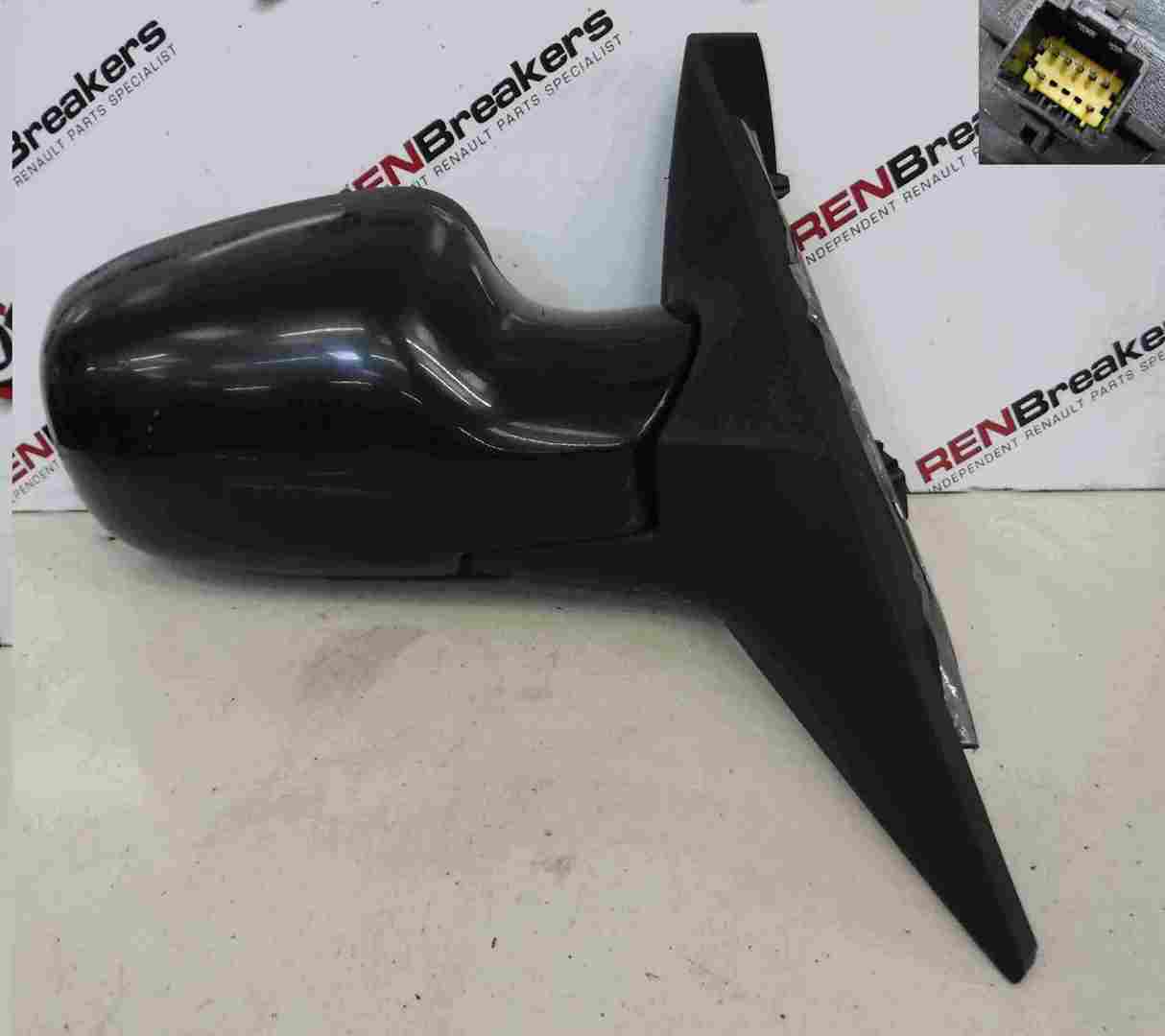Renault Grand Scenic 2003-2009 Drivers OS Wing Mirror Black 676