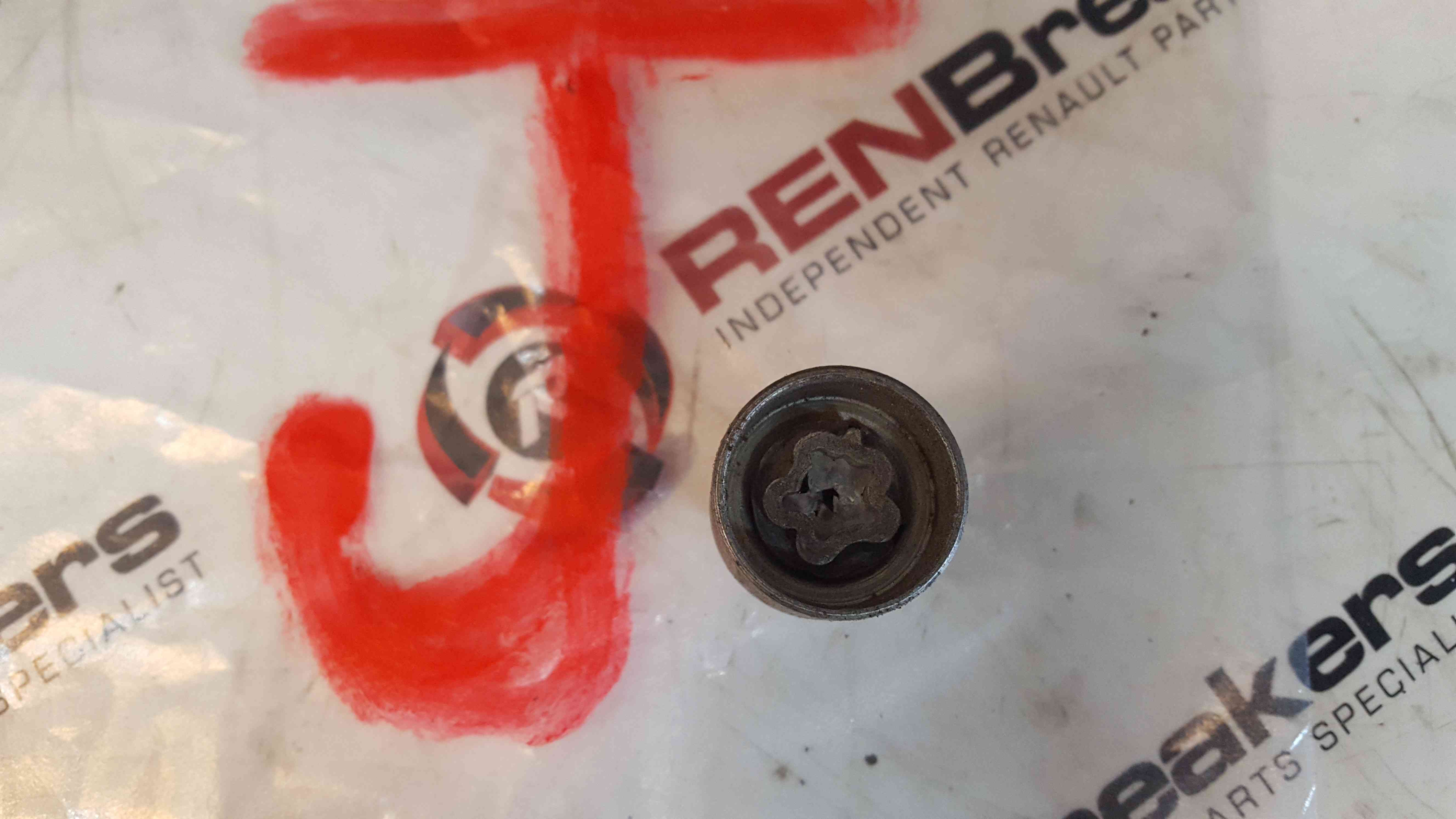 Renault J Locking Wheel NUT Security Bolt Removal KEY Code 169 J 2000-2022
