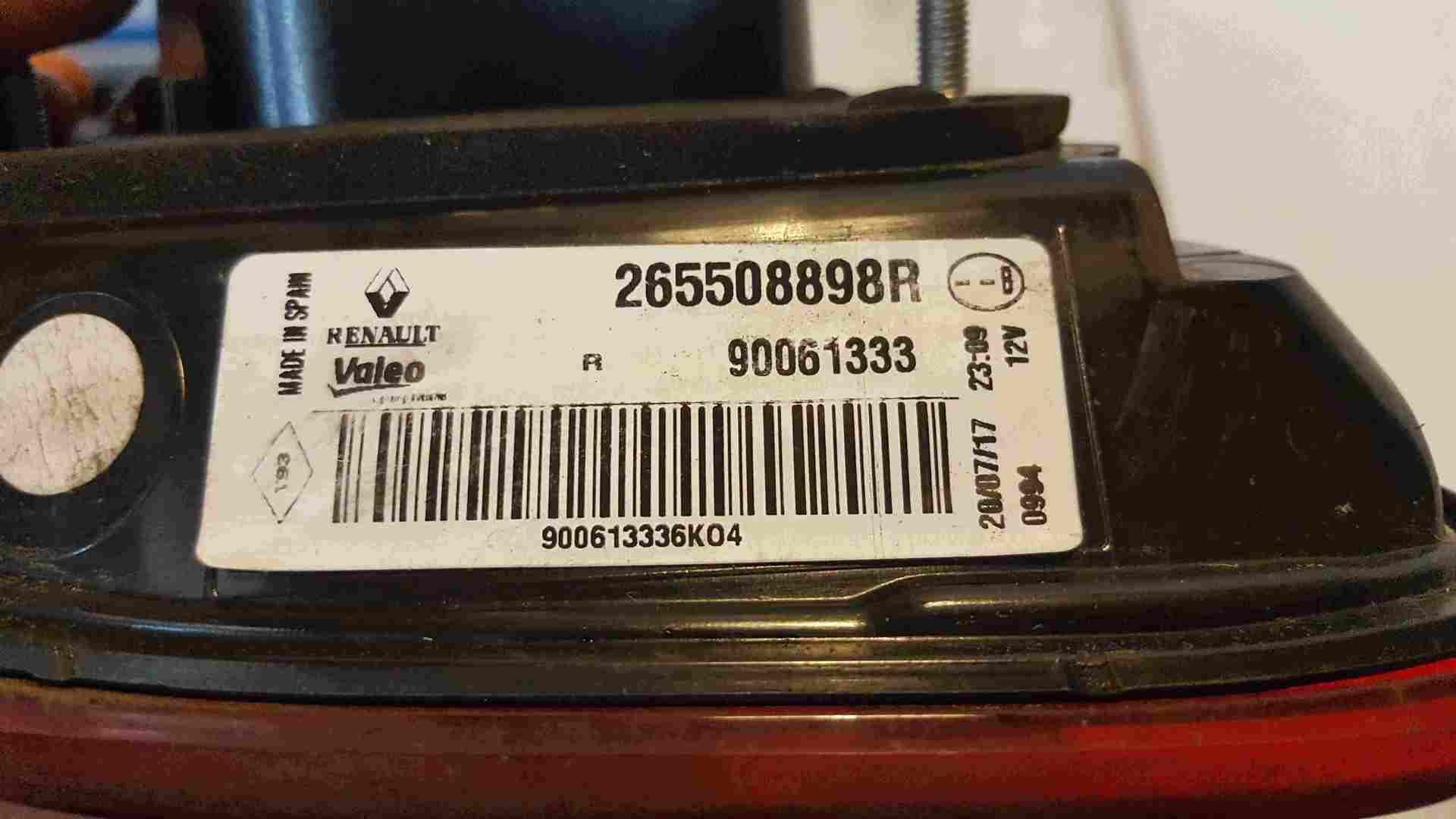 Thumb 3 Renault Kadjar 2015-2018 Drivers OSR Rear Boot Inner Light 265508898R