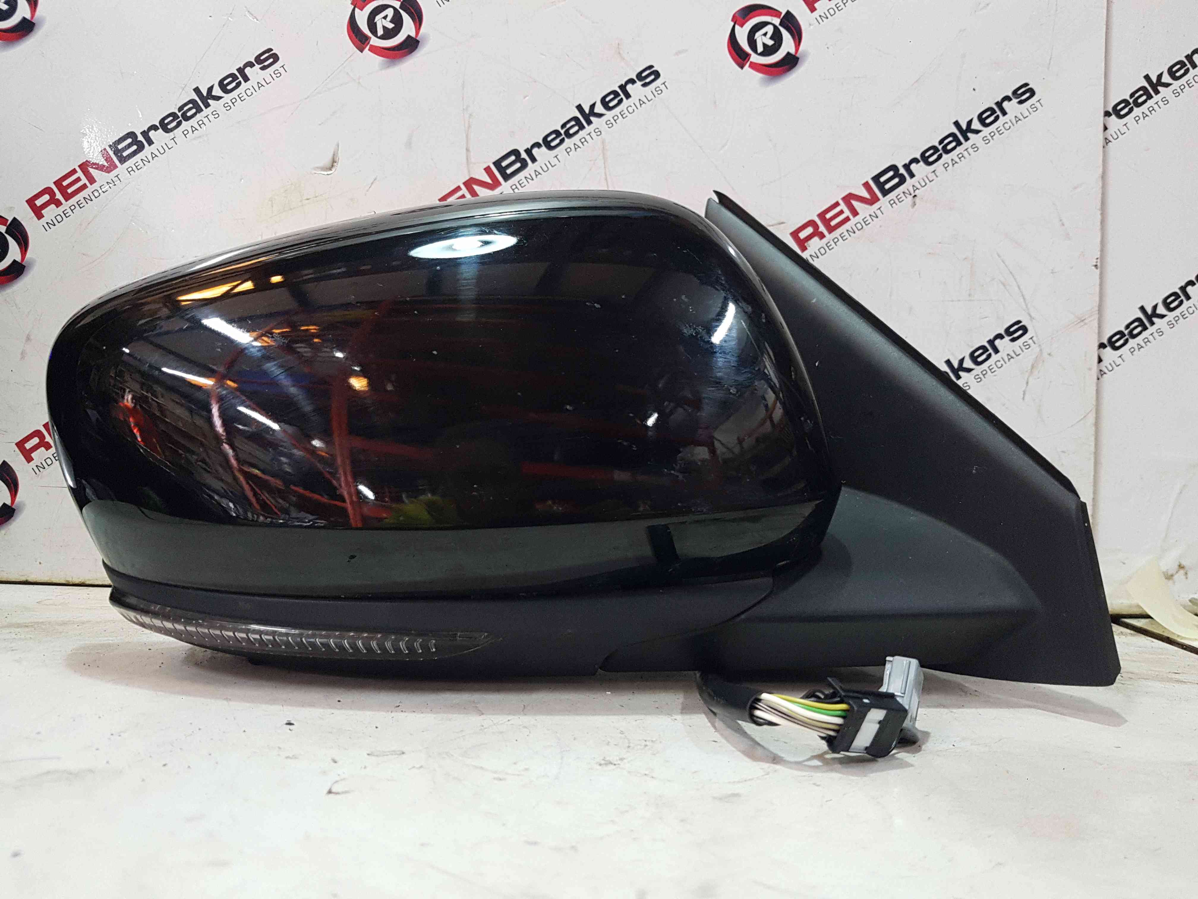 Thumb 3 Renault Kadjar 2015-2021 Driver Os Wing Mirror Black Folding Blind Spot