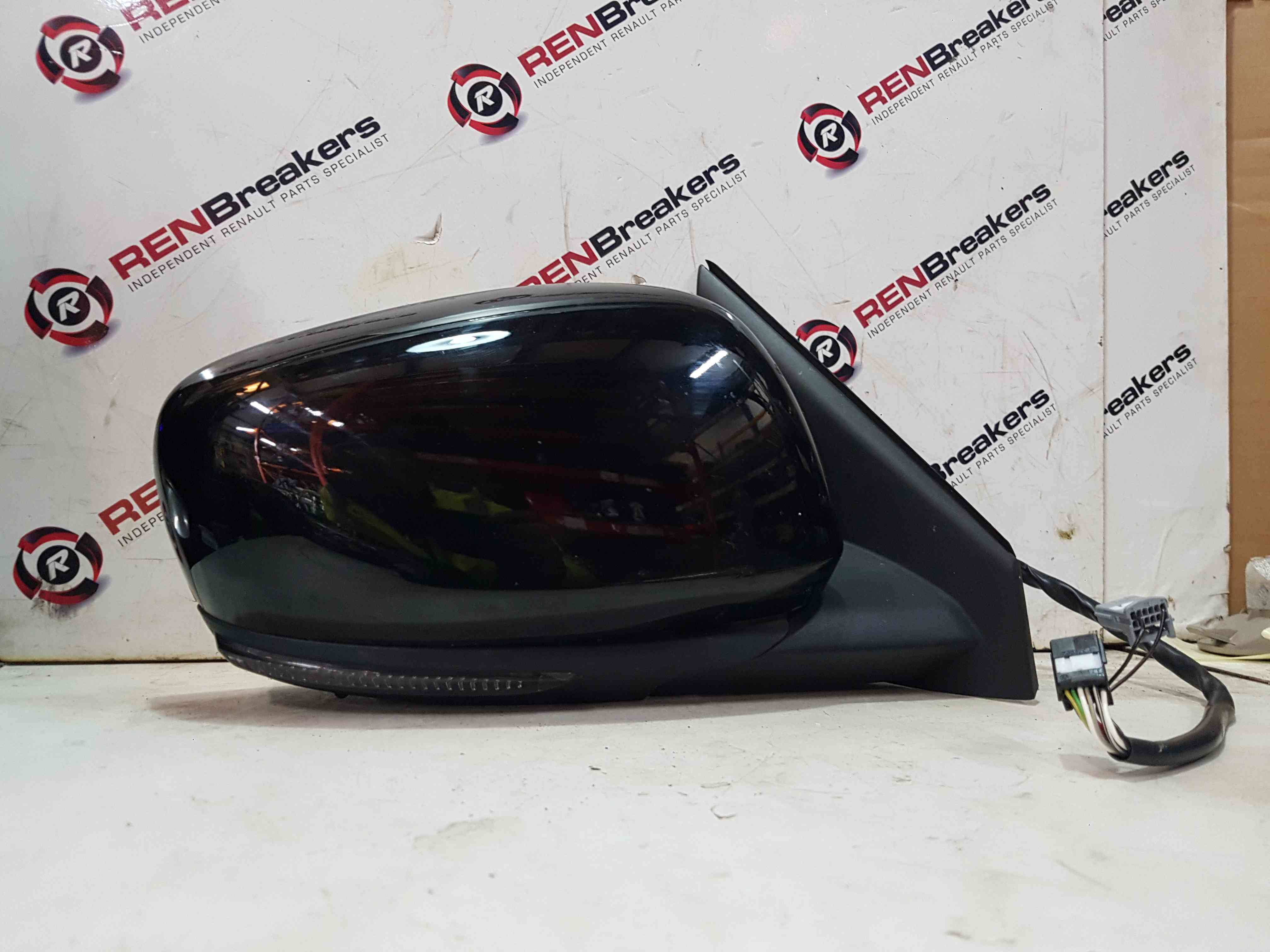 Thumb 8 Renault Kadjar 2015-2021 Driver Os Wing Mirror Black Folding Blind Spot