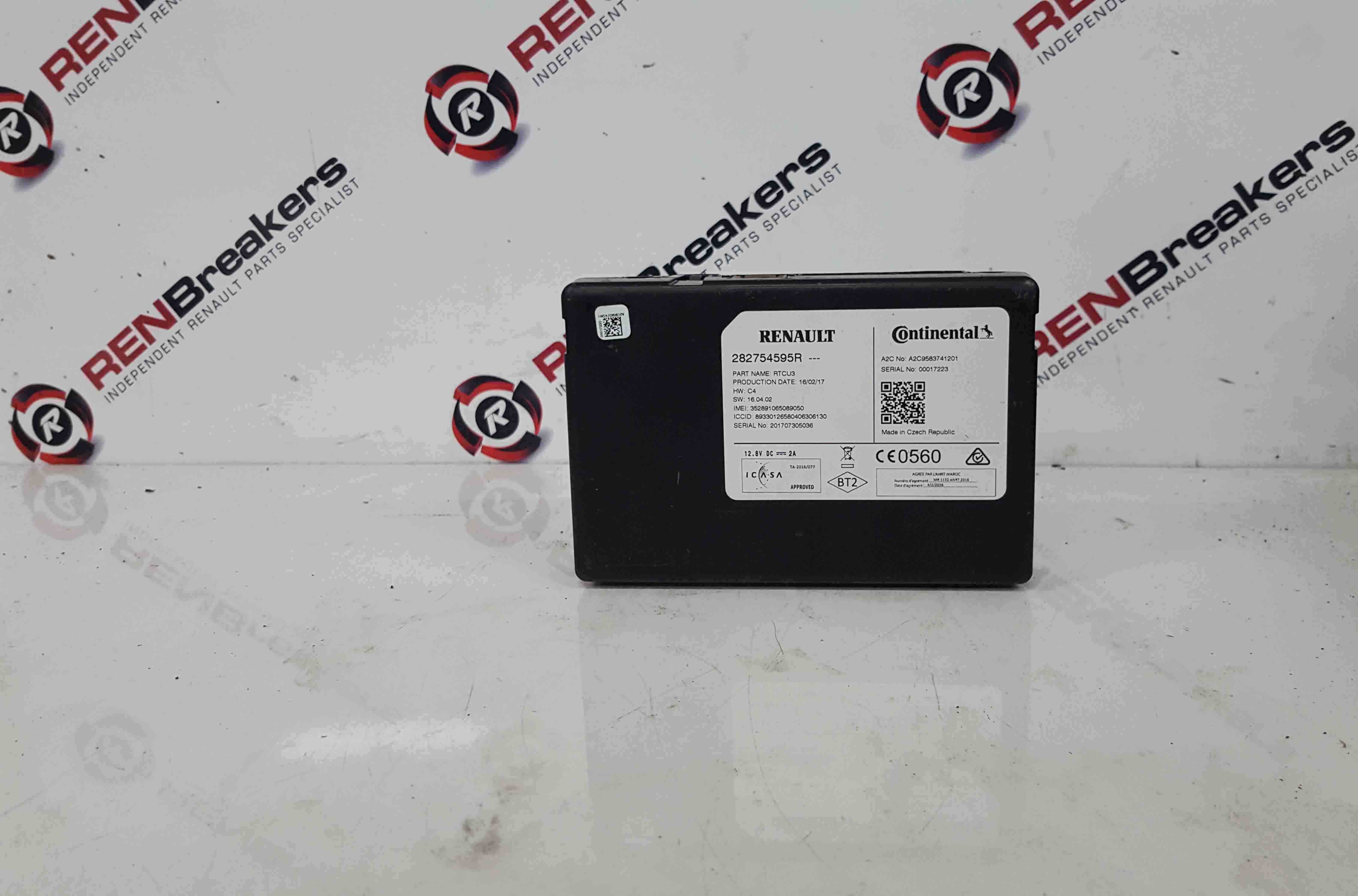 Renault Kadjar 2015-2021 Multimedia Media Control ECU Module Unit 282754595R