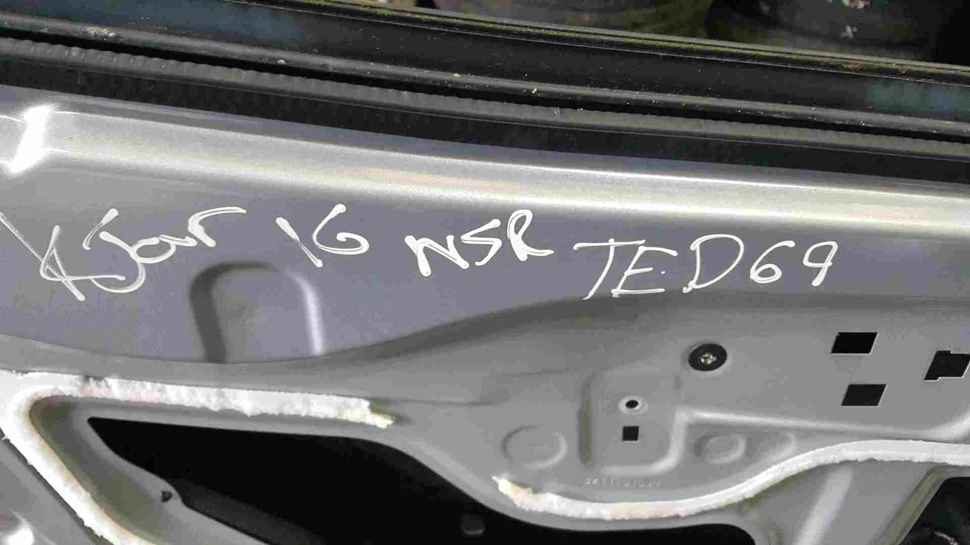 Thumb 2 Renault Kadjar 2015-2021 Passenger NSR Rear Door Silver TED69