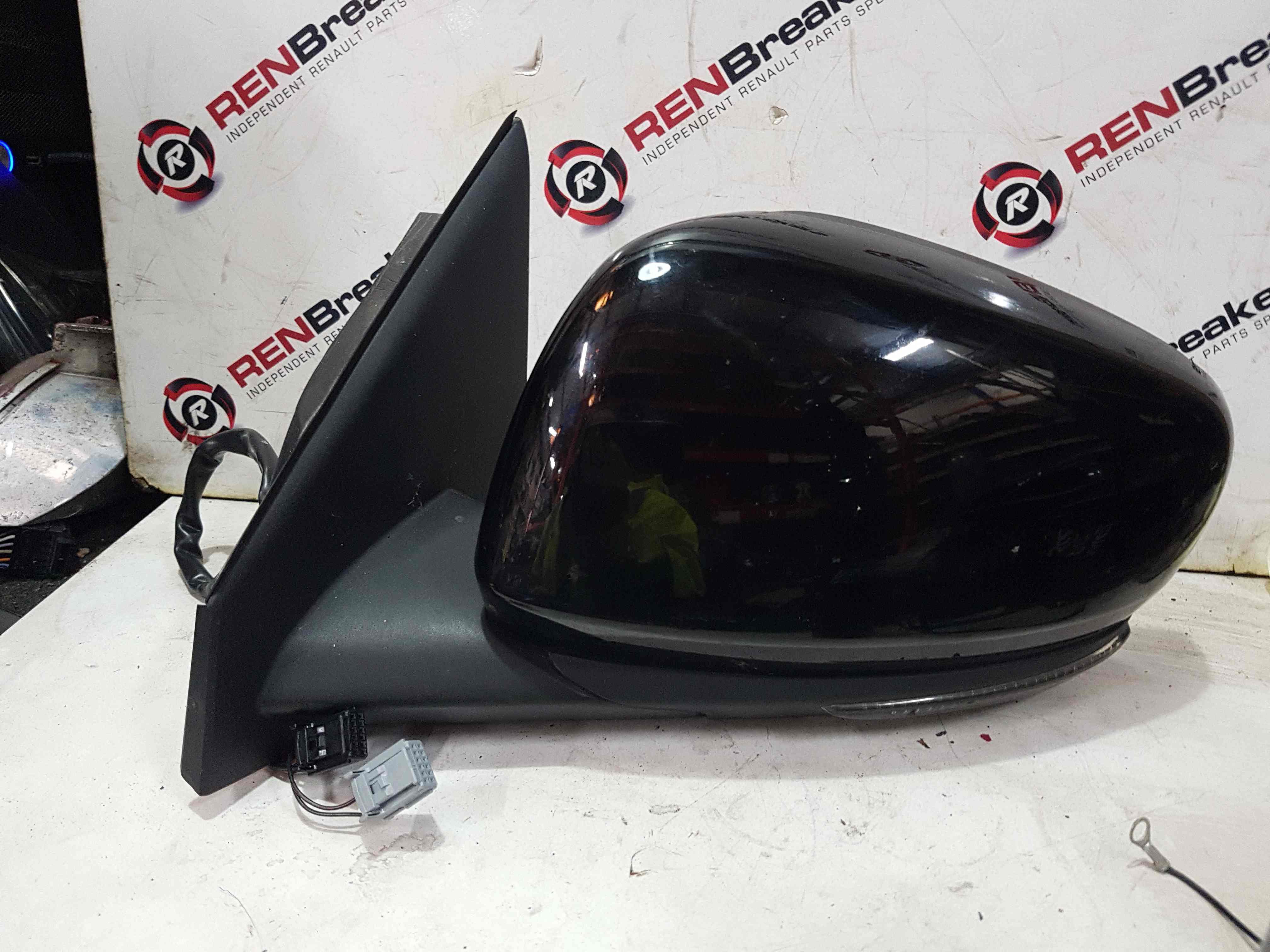 Renault Kadjar 2015-2021 Passenger Ns Wing Mirror Black Folding Blind Spot