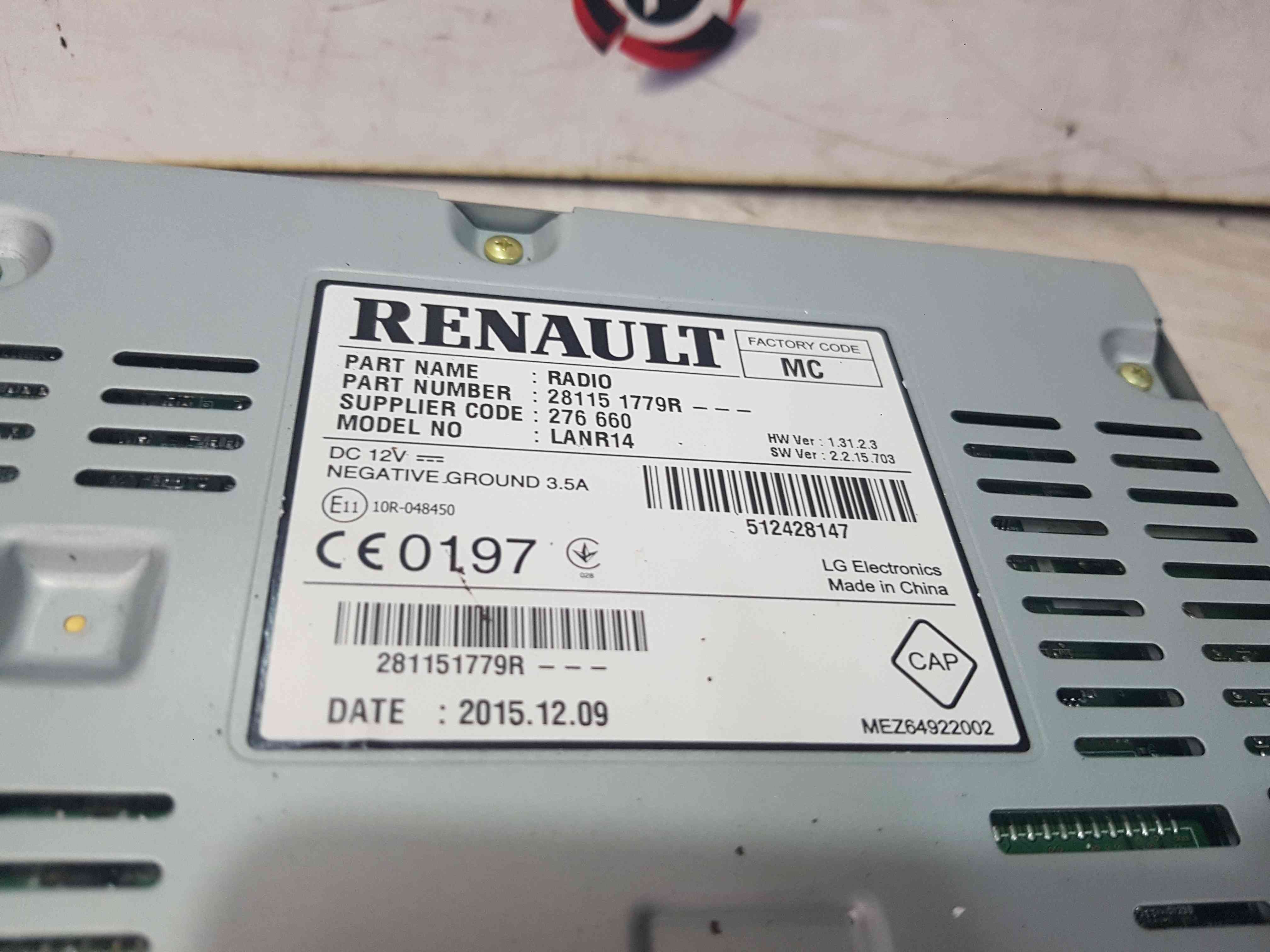 Thumb 2 Renault Kadjar 2015-2021 SAT Nav Multimedia Media Module Head Unit 281151779R