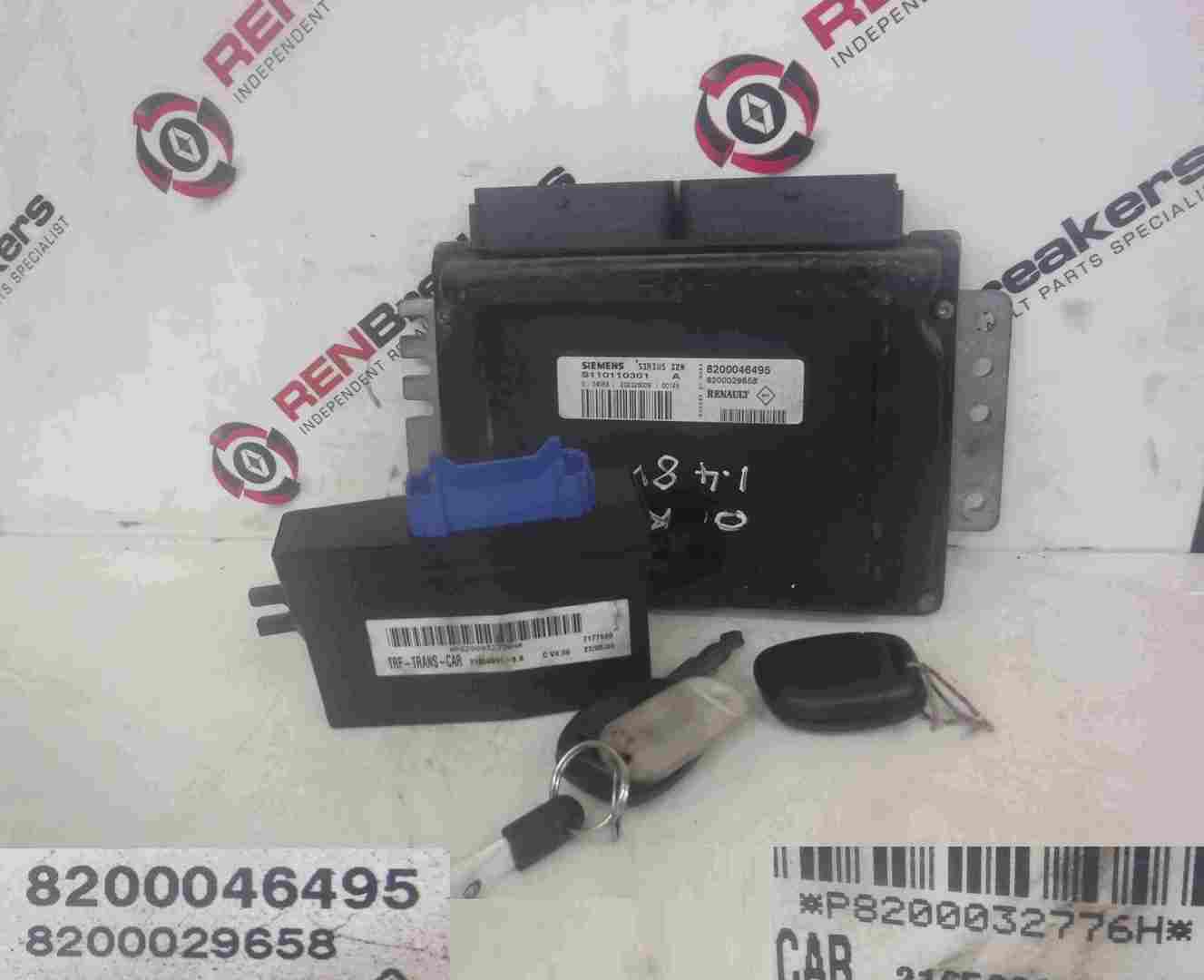 Renault Kangoo 1993-2003 1.4 8v ECU SET UCH BCM Immobiliser + Key Fob 8200046495