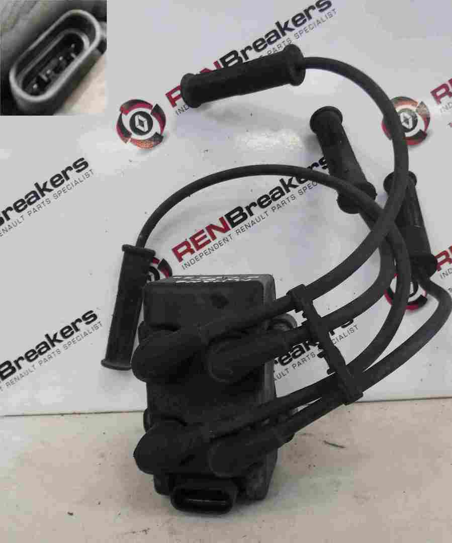 Renault Kangoo 1993-2003 1.4 8v Ignition Coil Pack   Leads E7J 634