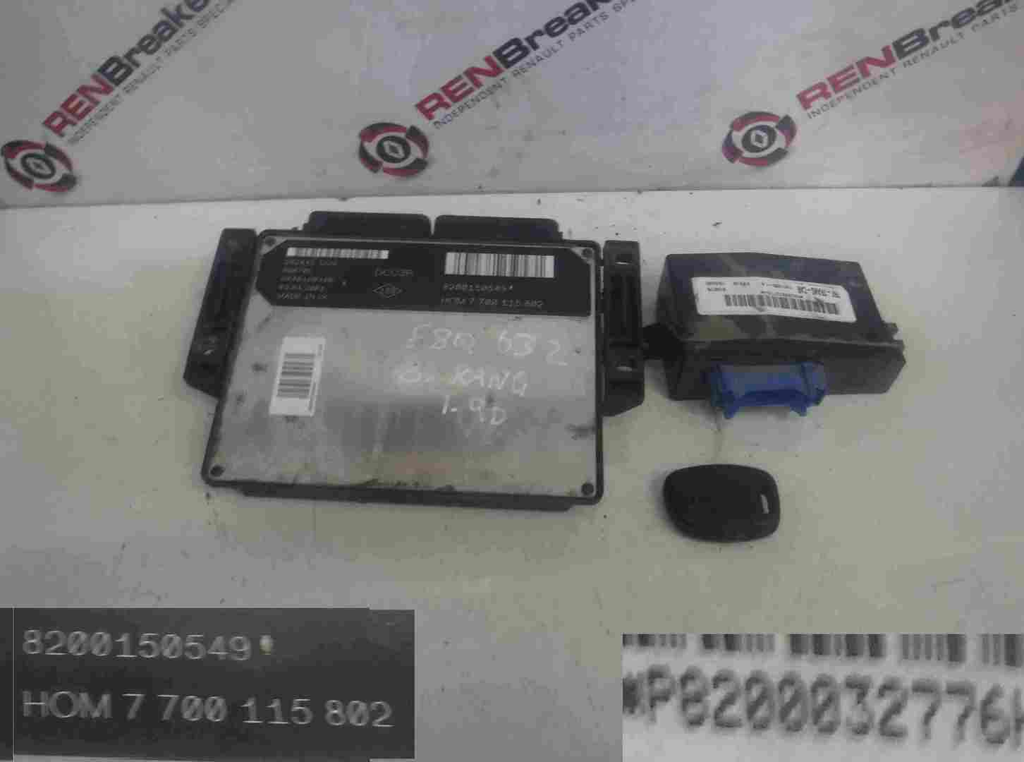 Renault Kangoo 1993-2003 1.9D ECU SET UCH BCM Immobiliser + Key Fob 8200150549