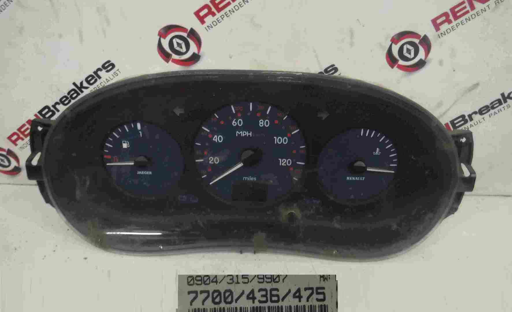Renault Kangoo 1993-2003 Instrument Panel Dials Gauges Clocks 174K 7700436475