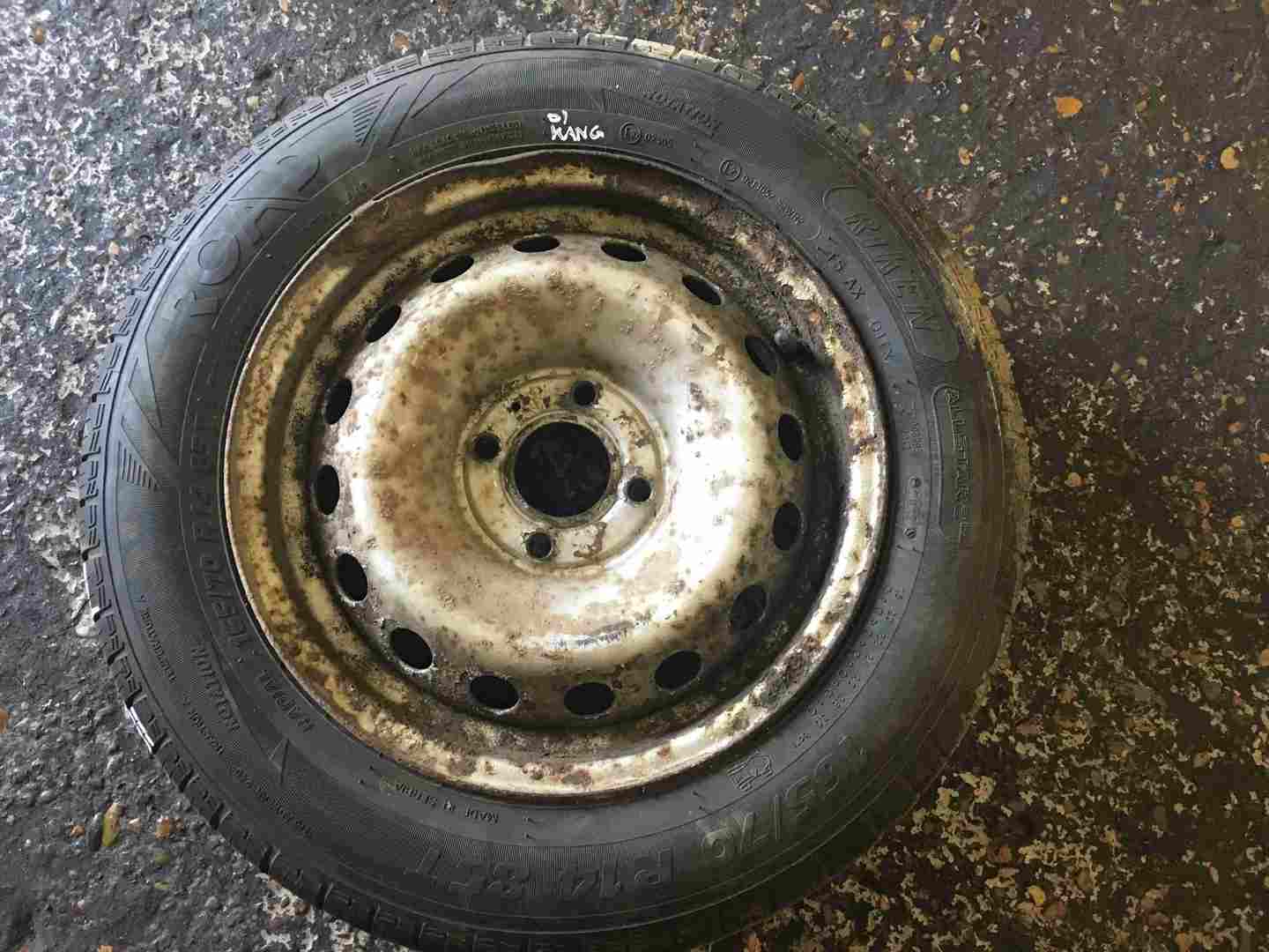 Renault Kangoo 1993-2007 Steel Wheel Rim + Tyre 165 70 14 7mm Tread