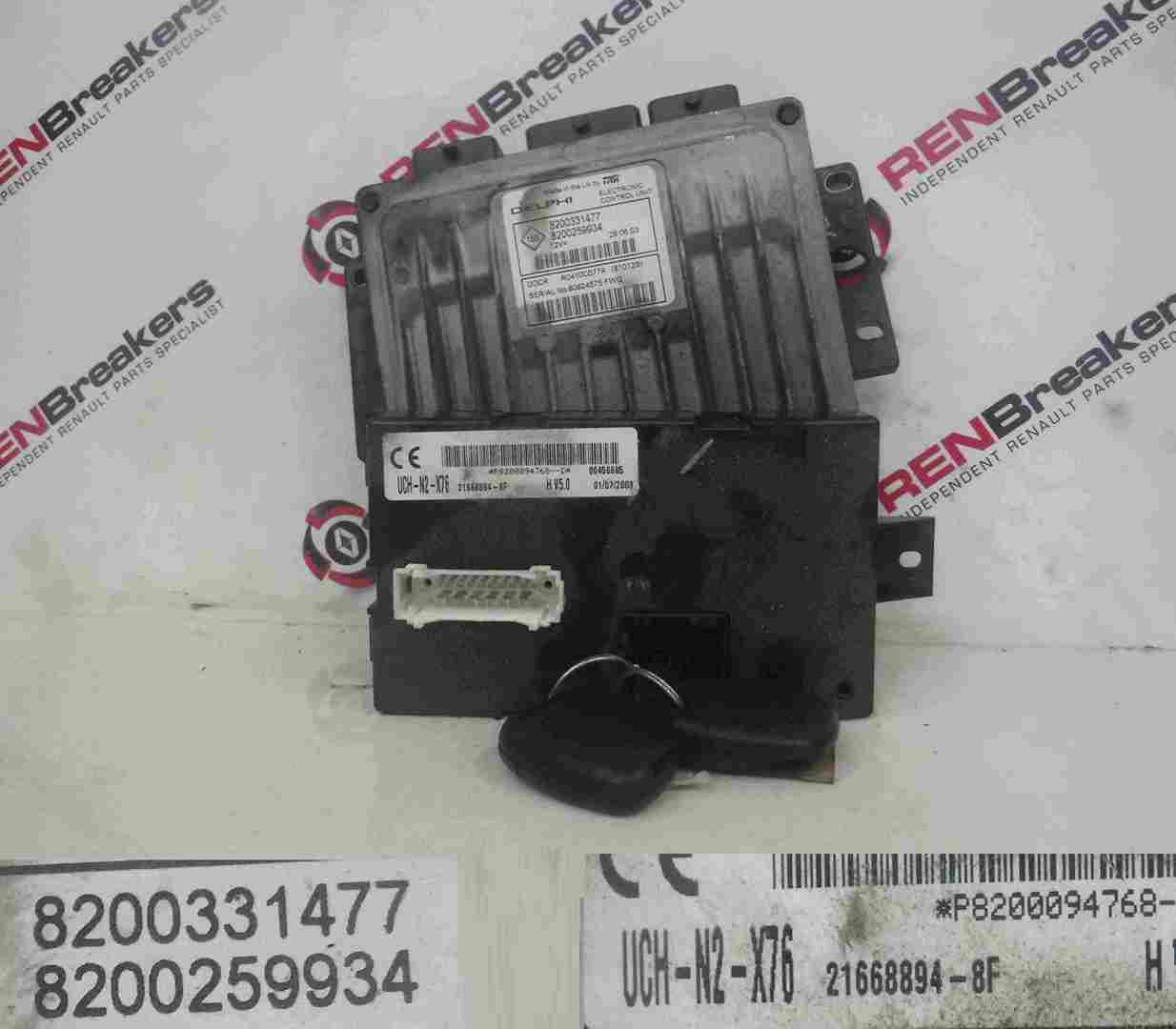 Renault Kangoo 2003-2007 1.5 dCi ECU SET UCH BCM Immobiliser + Key Fob