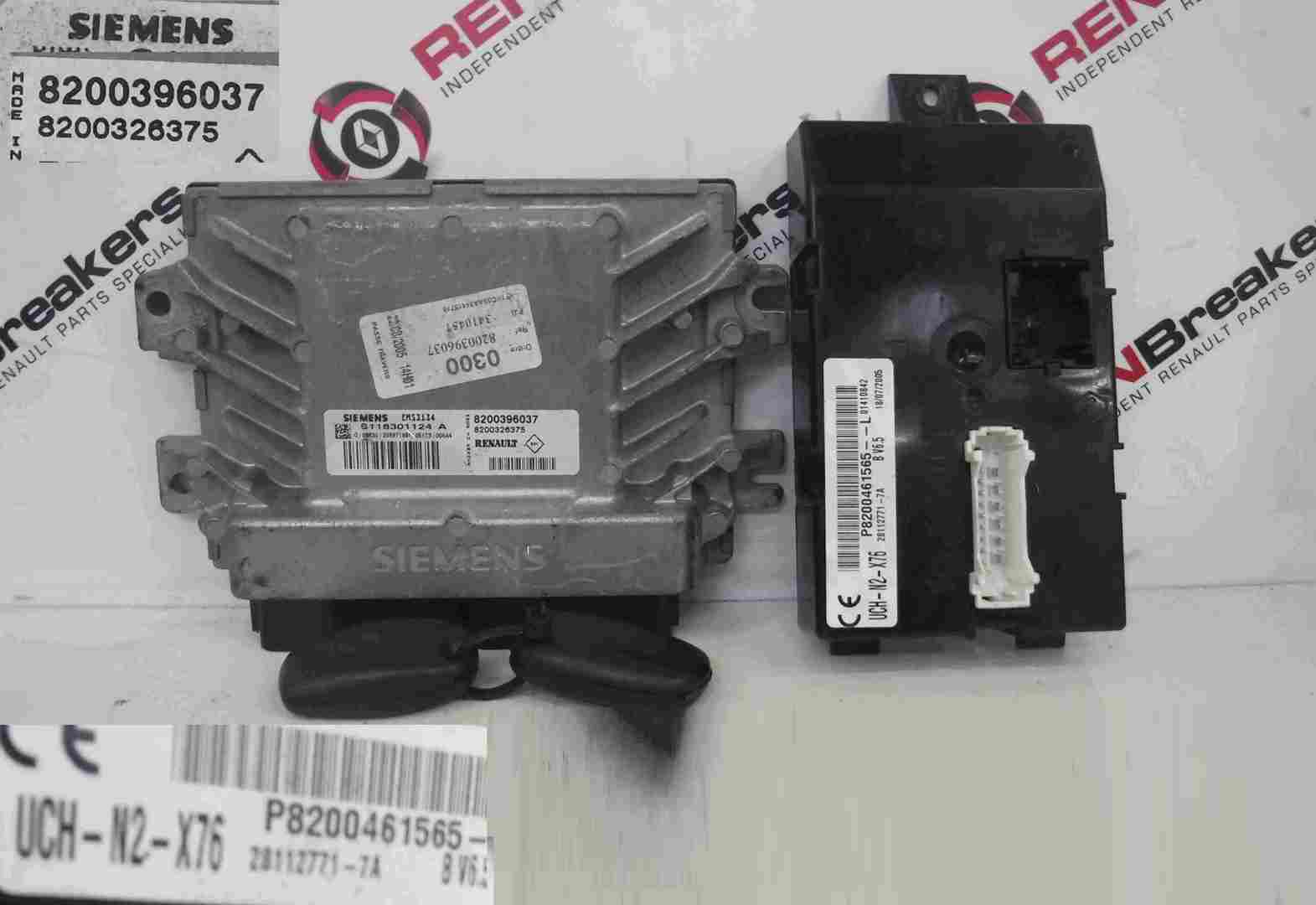 Renault Kangoo 2003-2007 1.5 dCi ECU Set KIT UCH BCM Immobilizer + Key