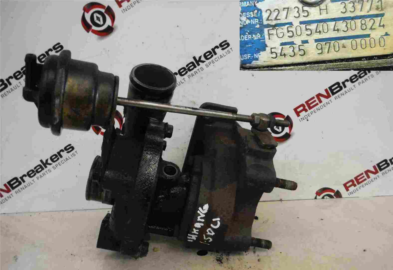 Renault Kangoo 1993-2007 1.5 dCi Turbo Charger Unit 54359700000
