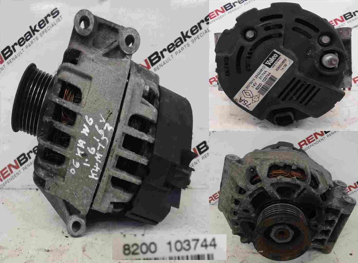Renault Kangoo 2003-2007 1.6 16v Alternator K4M 753 7700434900