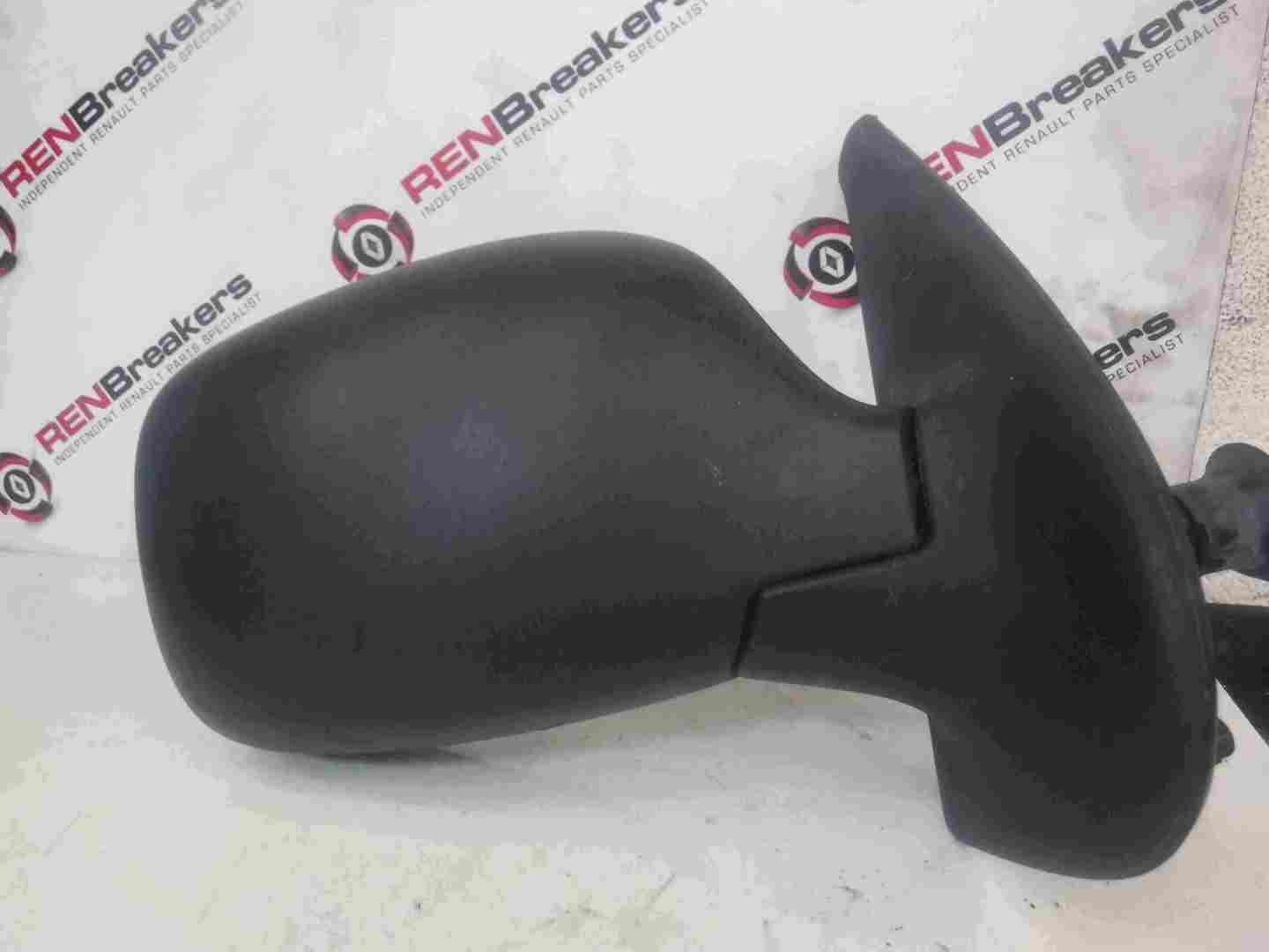 Renault Kangoo 2003-2007 Drivers OS Wing Mirror Plain Black Manual
