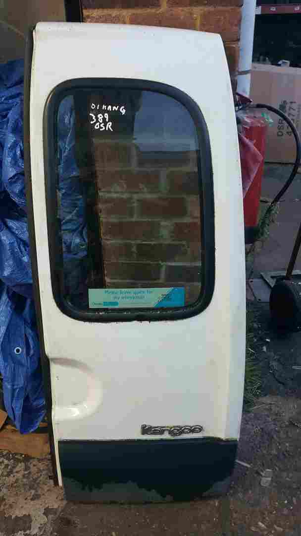 Renault Kangoo 2003-2007 Drivers OSR Rear Door MPV White 389 