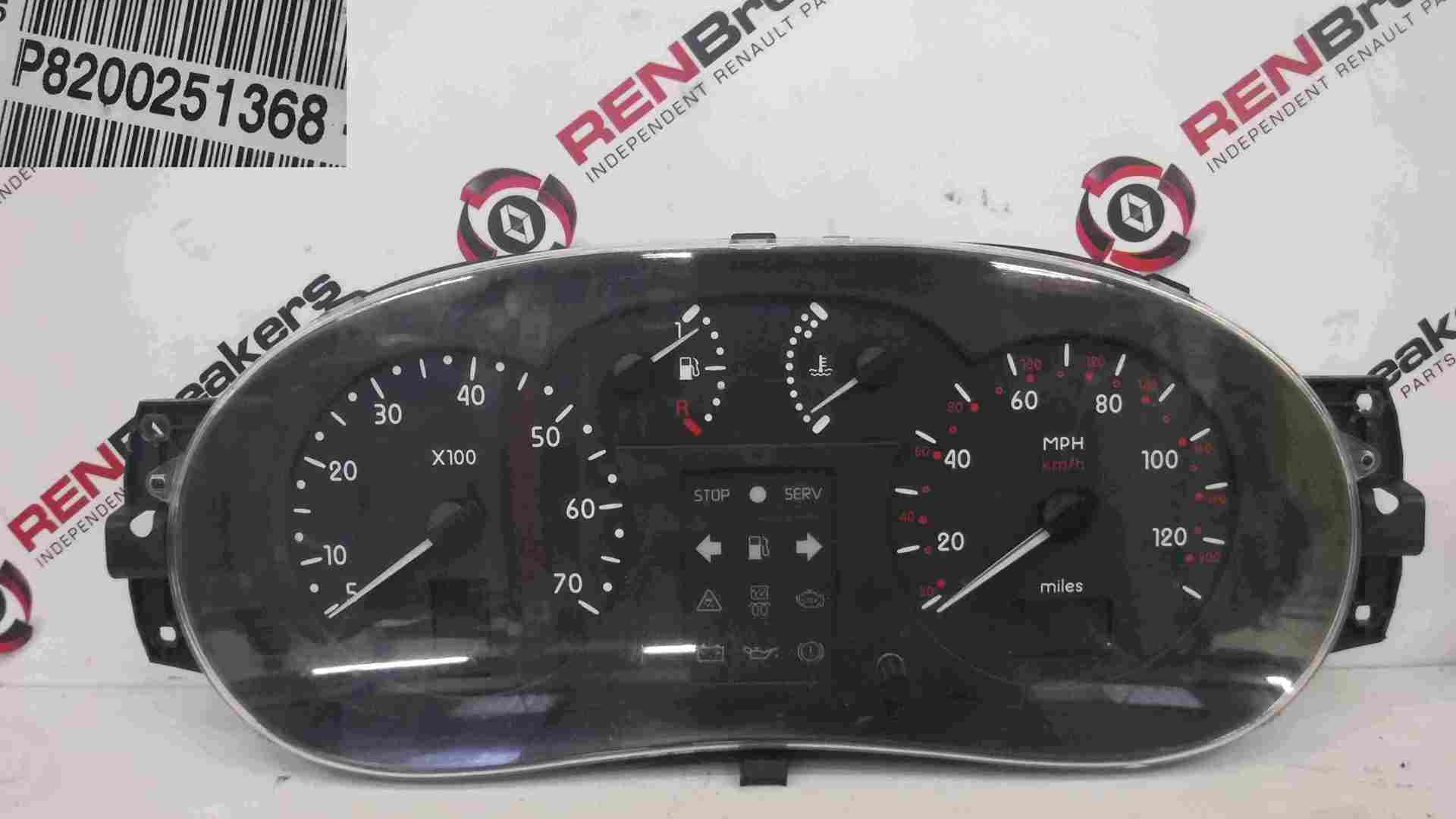 Renault Kangoo 2003-2007 Instrument Panel Dials Clocks Automatic 75k 8200251368