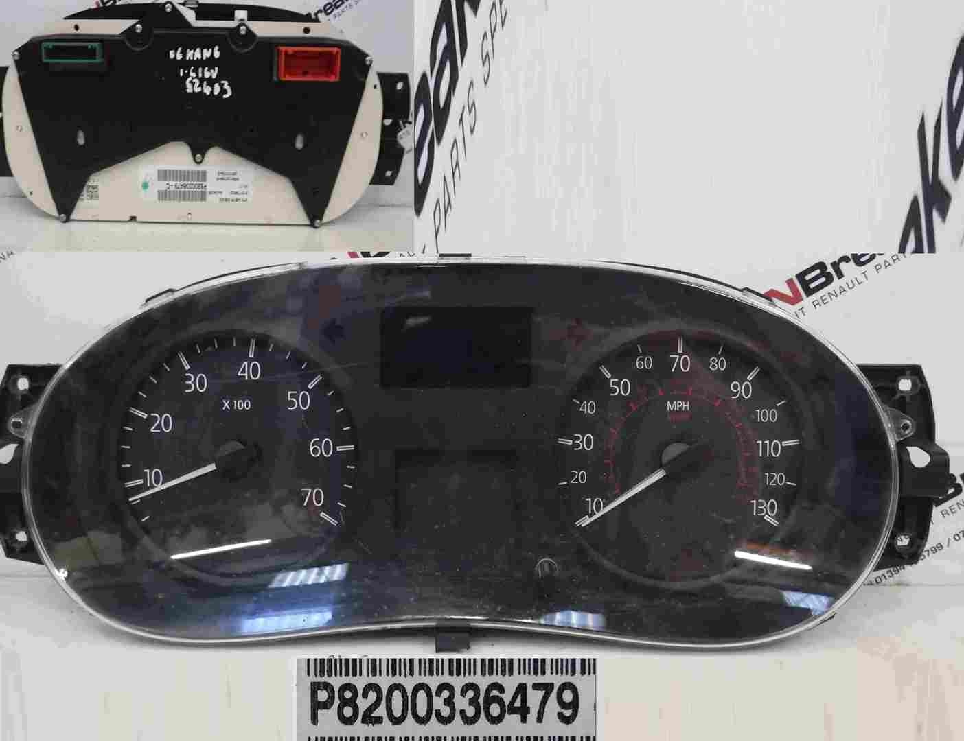 Renault Kangoo 2003-2007 Instrument Panel Dials Gauges Clocks 135K  8200336479