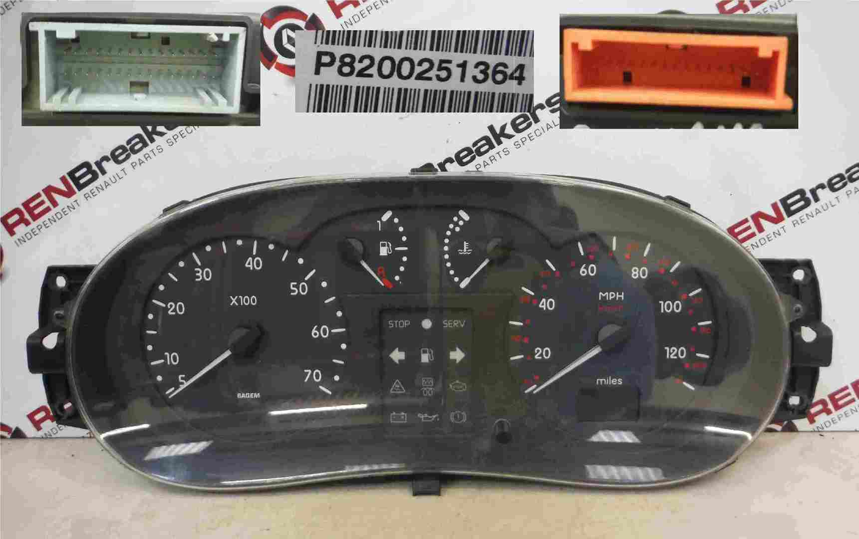 Renault Kangoo 2003-2007 Instrument Panel Dials Gauges Speedo 100330K 8200251364