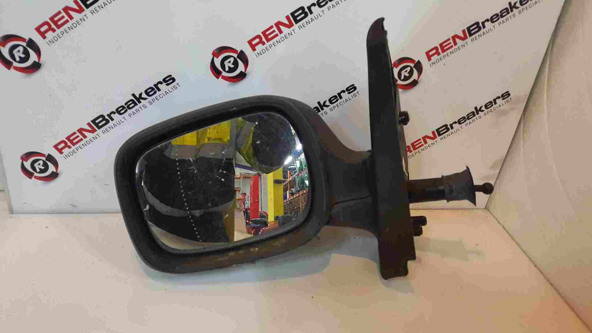 Renault Kangoo 2003-2007 Passenger NS Wing Mirror Plain Black Manual