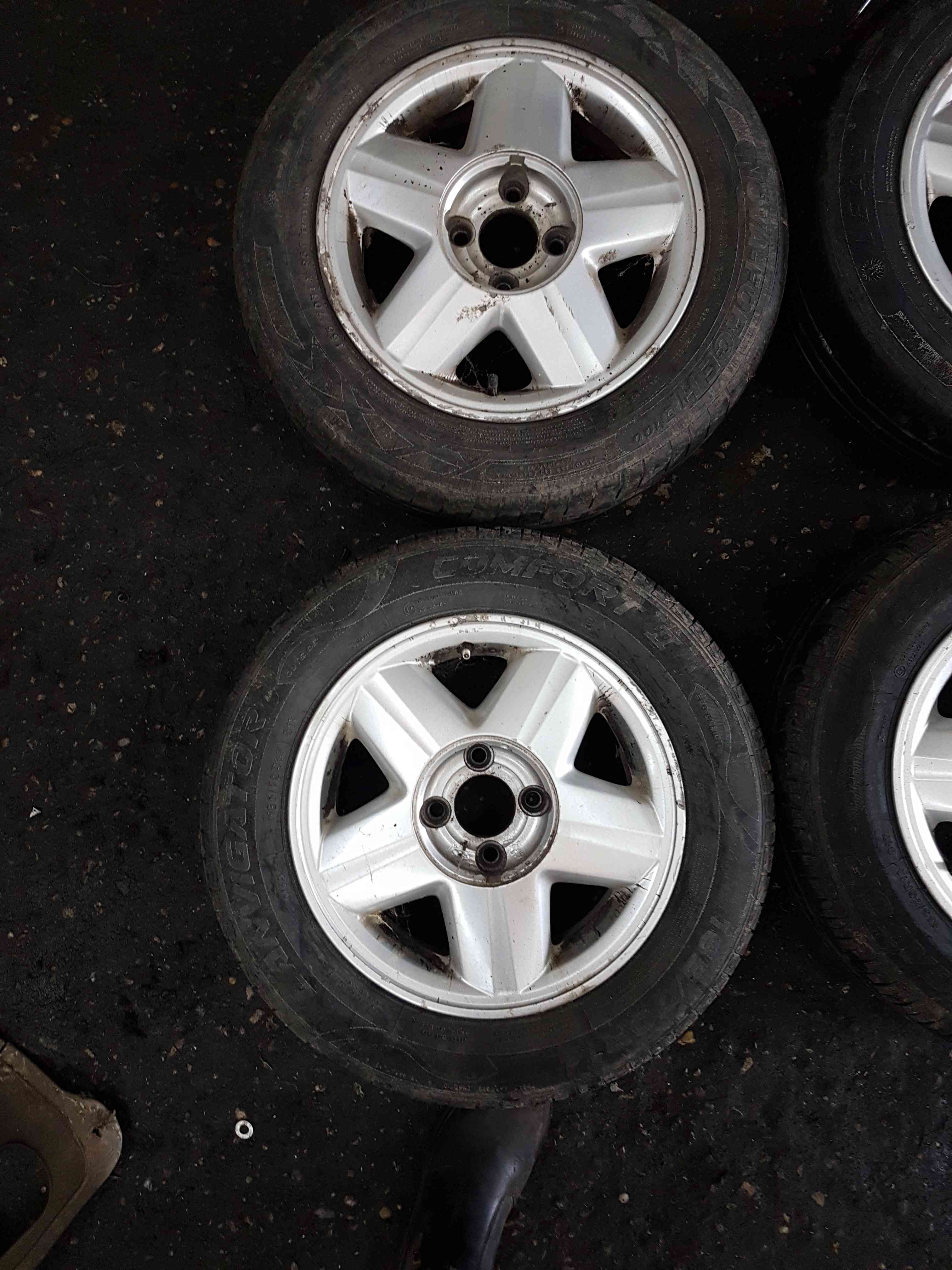 Thumb 4 Renault Kangoo 2003-2007 Saros Alloy Wheel Wheels SET x4 2 good tyre 4/5