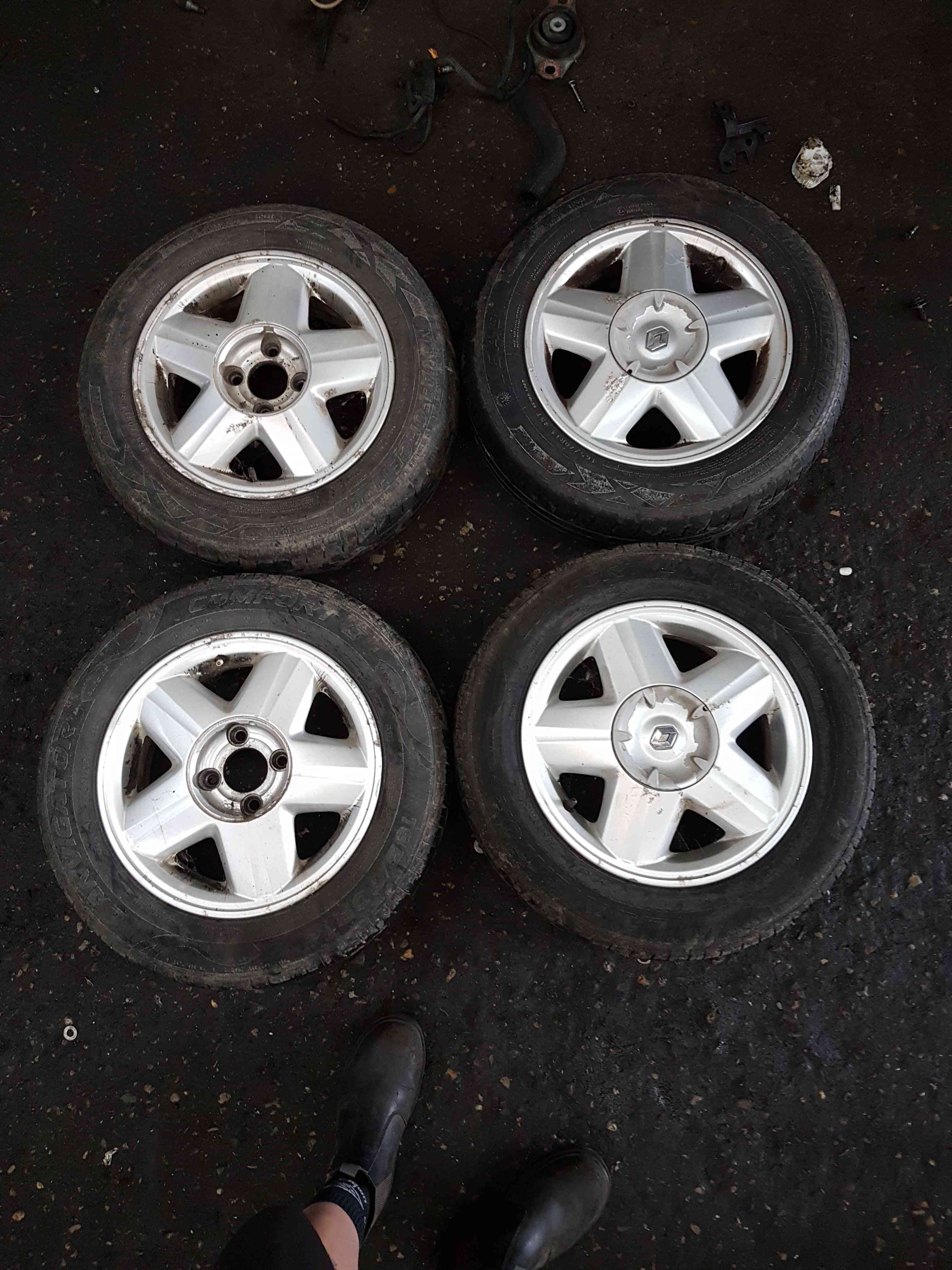 Thumb 8 Renault Kangoo 2003-2007 Saros Alloy Wheel Wheels SET x4 2 good tyre 4/5