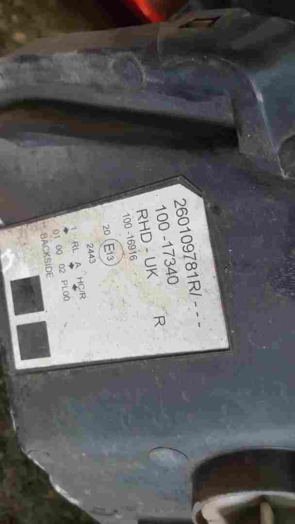 Thumb 3 Renault Kangoo 2007-2013 Drivers OSF Front Headlight 260109781R