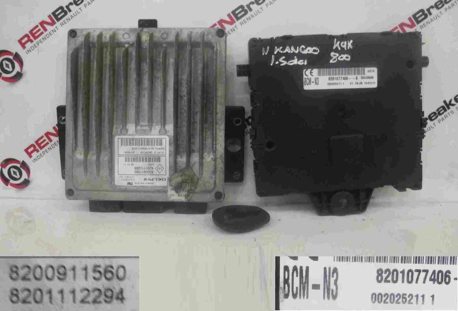 Renault Kangoo 2007-2017 1.5 dCi ECU SET UCH BCM Immobiliser + Key Fob