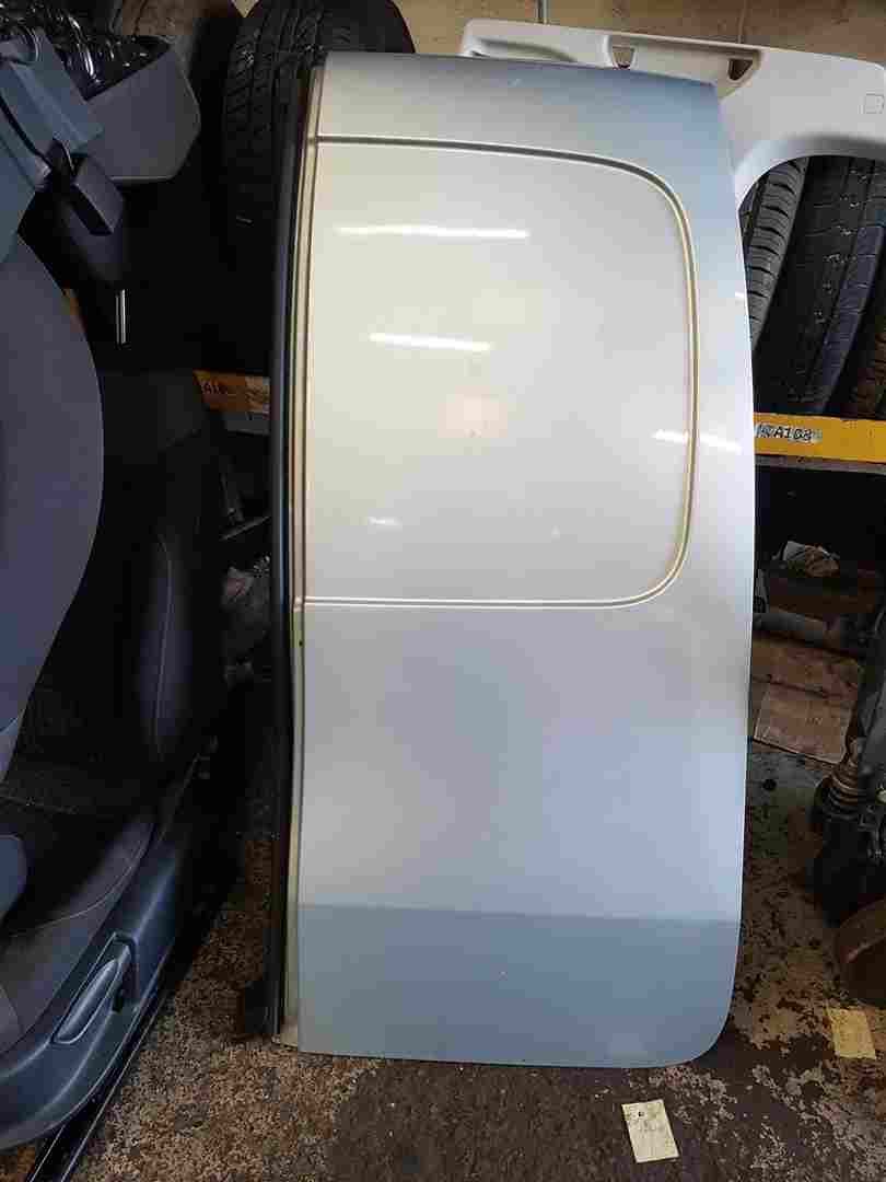 Renault Kangoo 2007-2017 Drivers OSR Rear Barn Door Silver Teb64