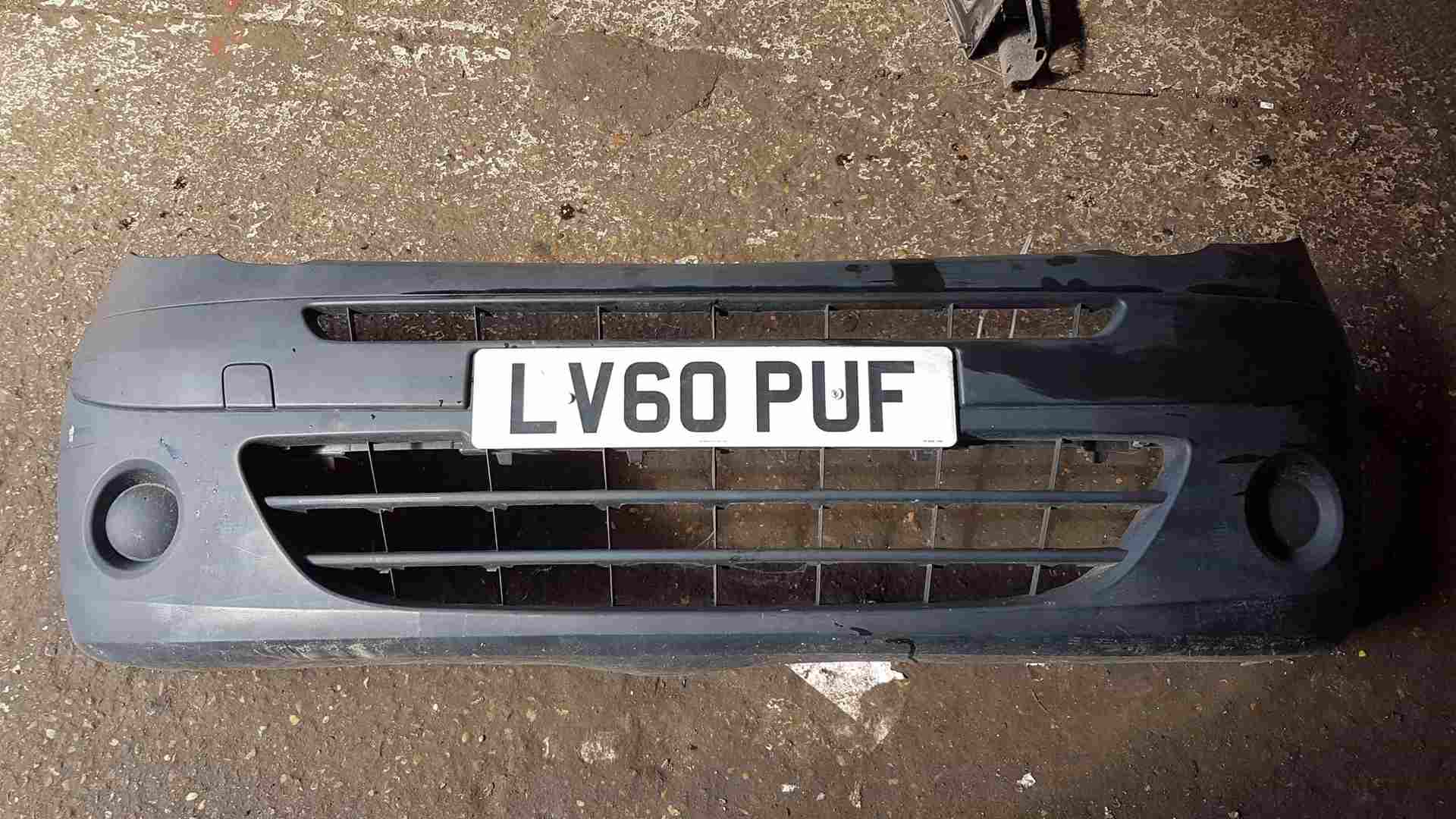 Renault Kangoo 2007-2017 Front Bumper Plain Black