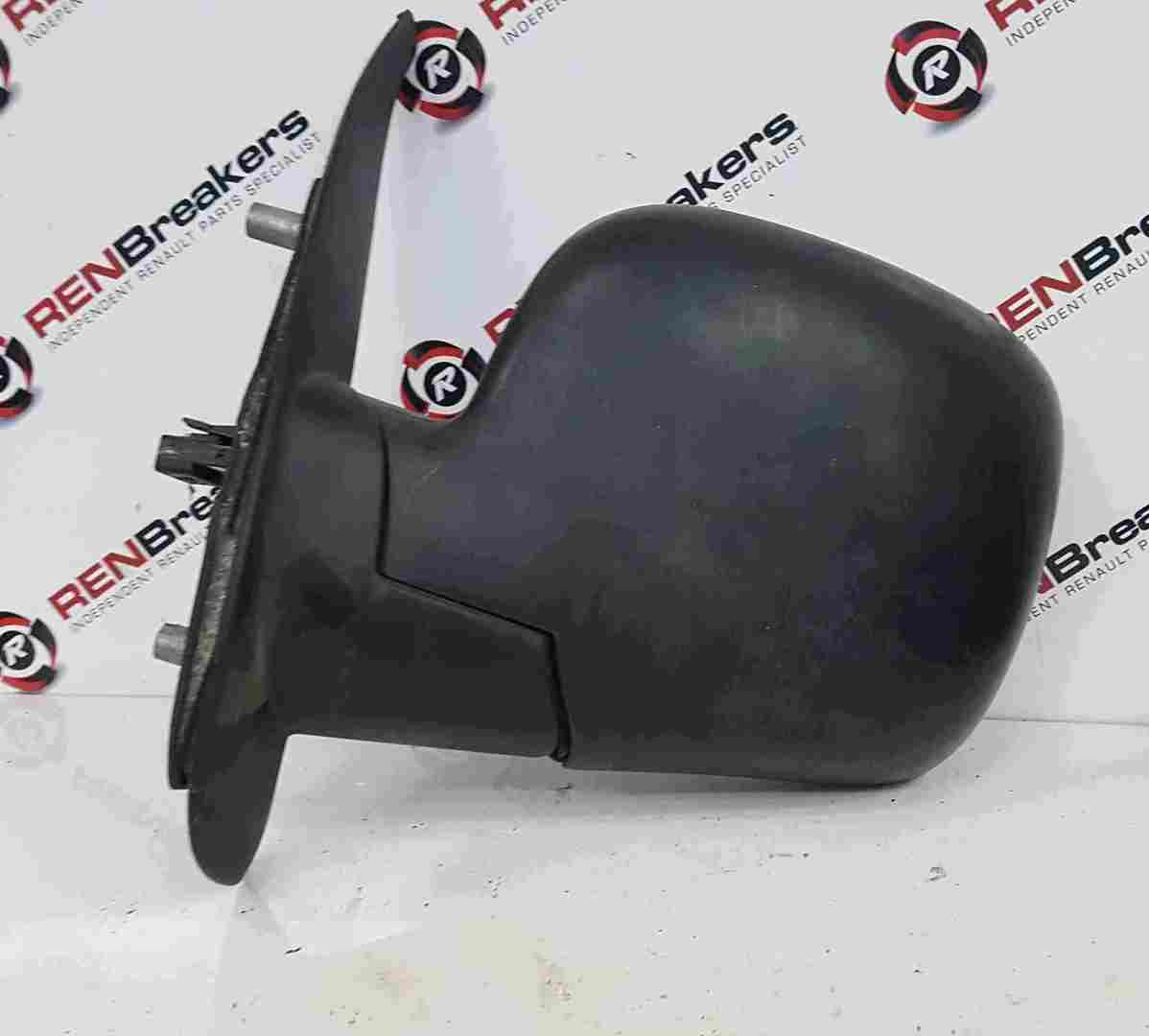 Renault Kangoo 2007-2017 Passenger Ns Wing Mirror Plain Black Power Fold