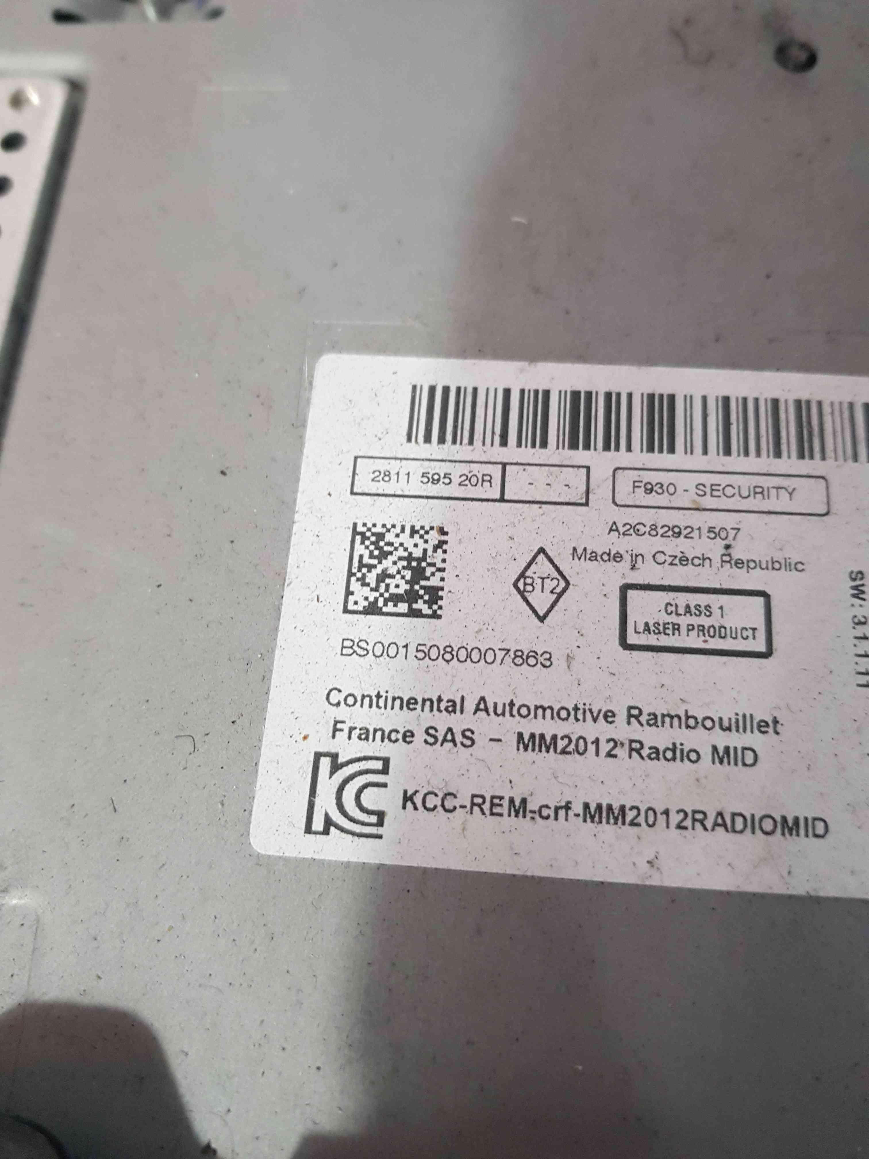 Thumb 6 Renault Kangoo 2007-2017 Radio Cd Player Headunit Bluetooth 281159520R