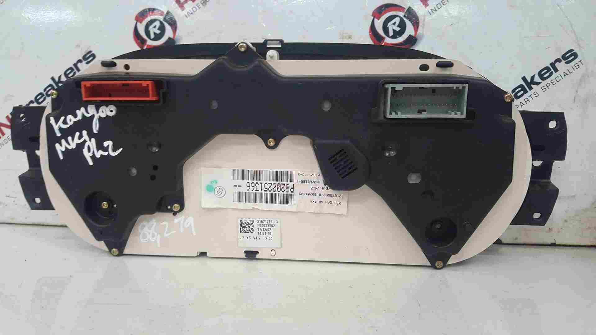 Thumb 5 Renault Kangoo MK1 2003-2007 Instrument Panel Dials Gauges Speedo Clocks 88K