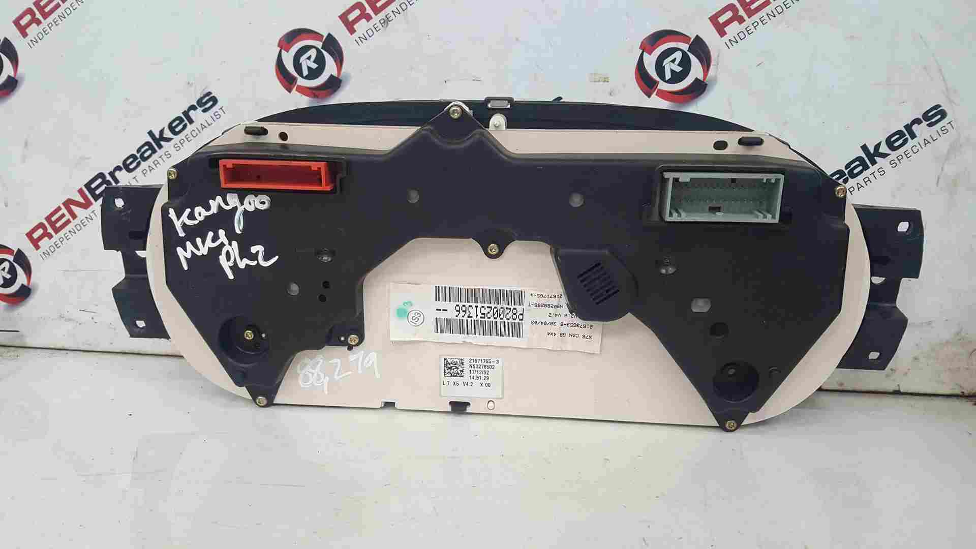 Thumb 7 Renault Kangoo MK1 2003-2007 Instrument Panel Dials Gauges Speedo Clocks 88K