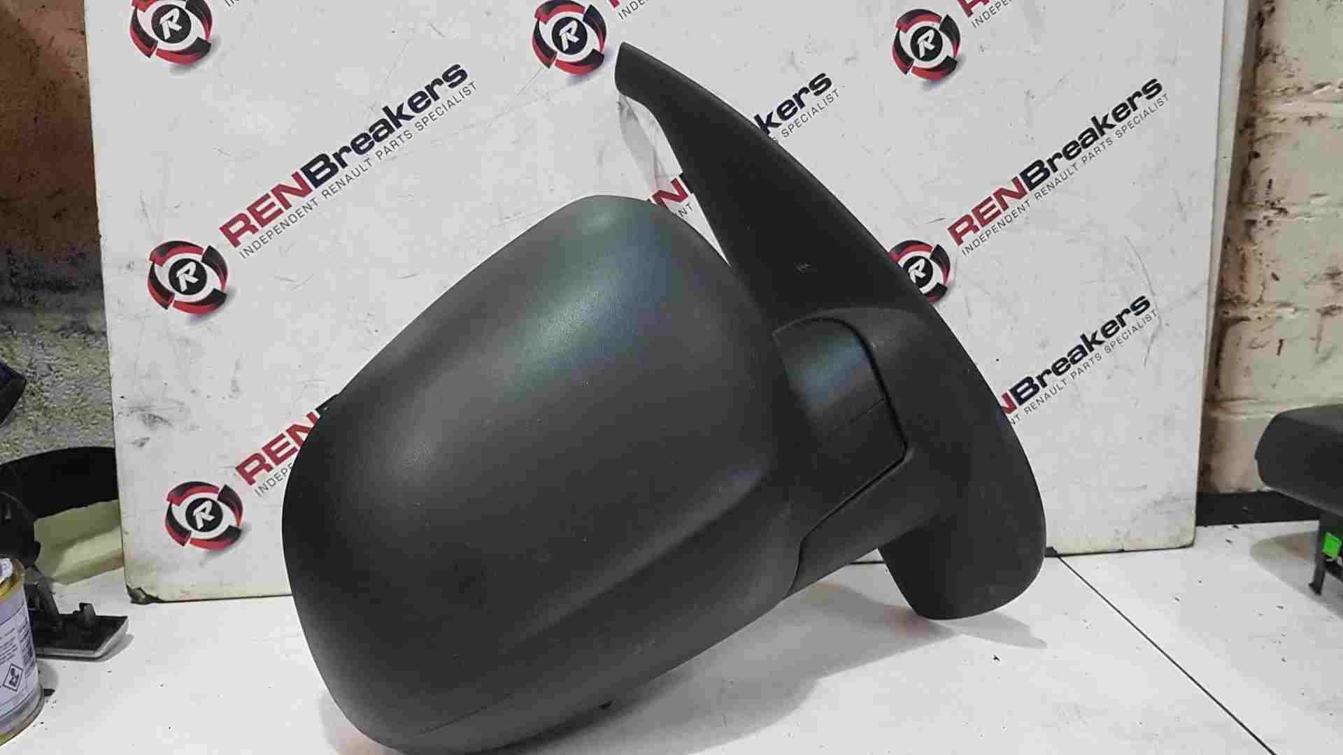 Renault Kangoo MK2 2013-2017 Drivers Os Wing Mirror Plain Black 
