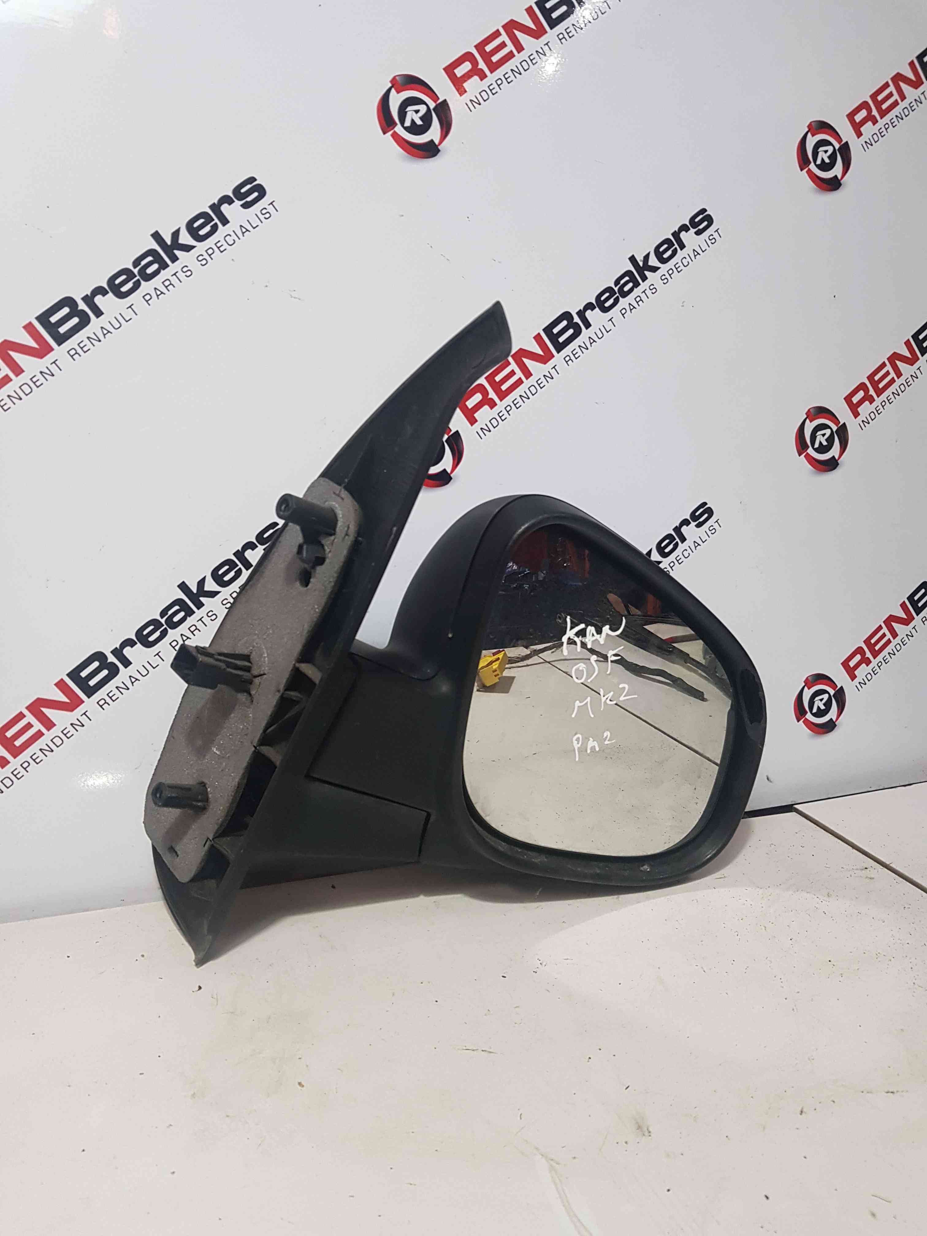 Thumb 4 Renault Kangoo MK2 2013-2017 Drivers Os Wing Mirror Plain Black Electric DAMAGED