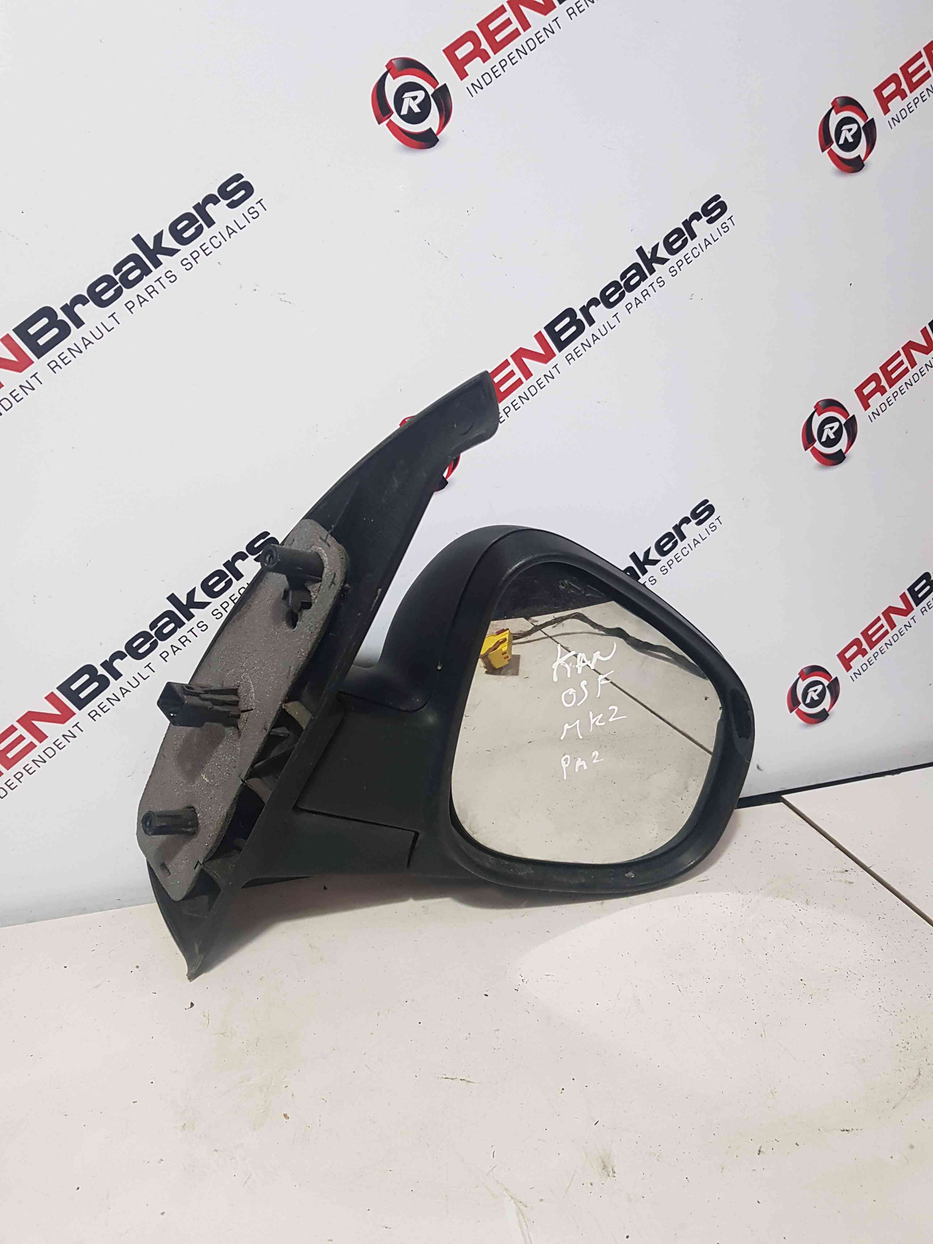 Thumb 8 Renault Kangoo MK2 2013-2017 Drivers Os Wing Mirror Plain Black Electric DAMAGED