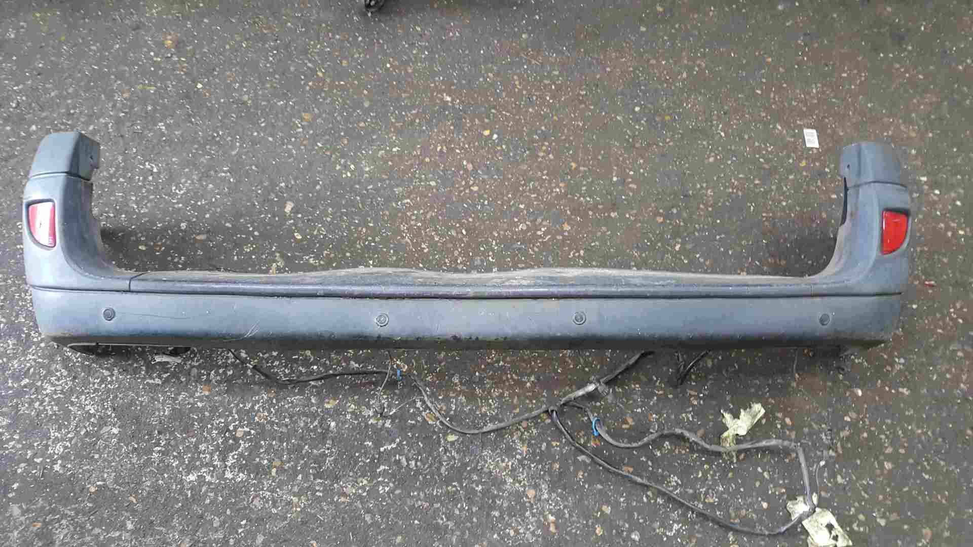 Renault Kangoo Van 2003-2007 Rear Bumper Plain Black + Reversing Sensors