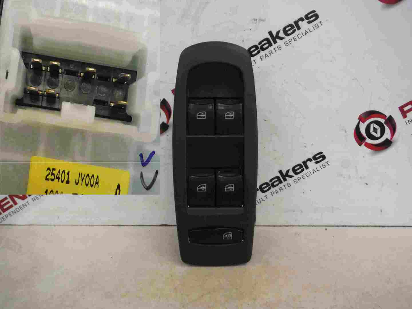 Renault Koleos 2008-2010 Drivers OSF Front Electric Window Switch 25401JY00A