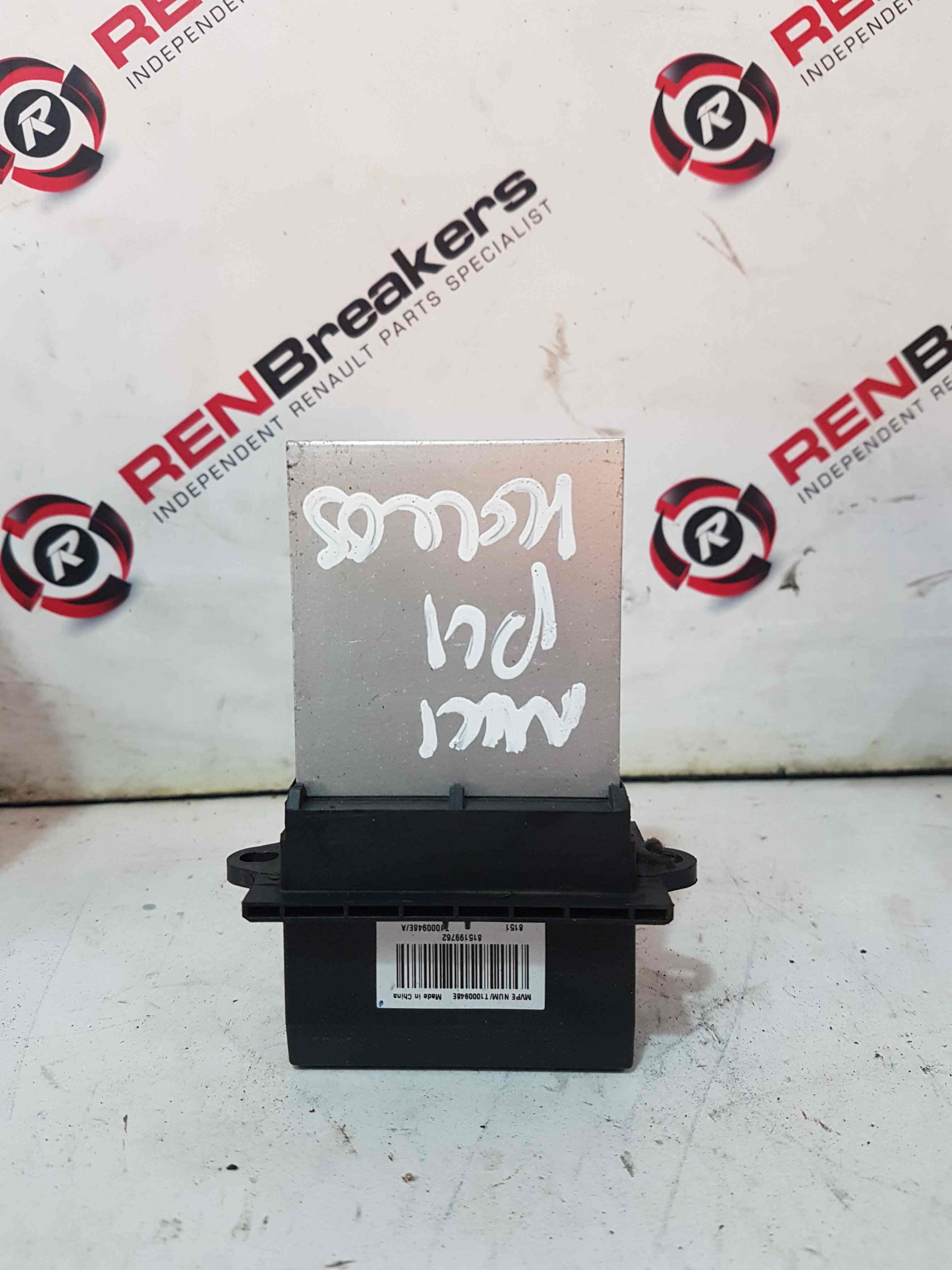 Thumb 2 Renault Koleos 2008-2010 Heater Resistor T1000948e