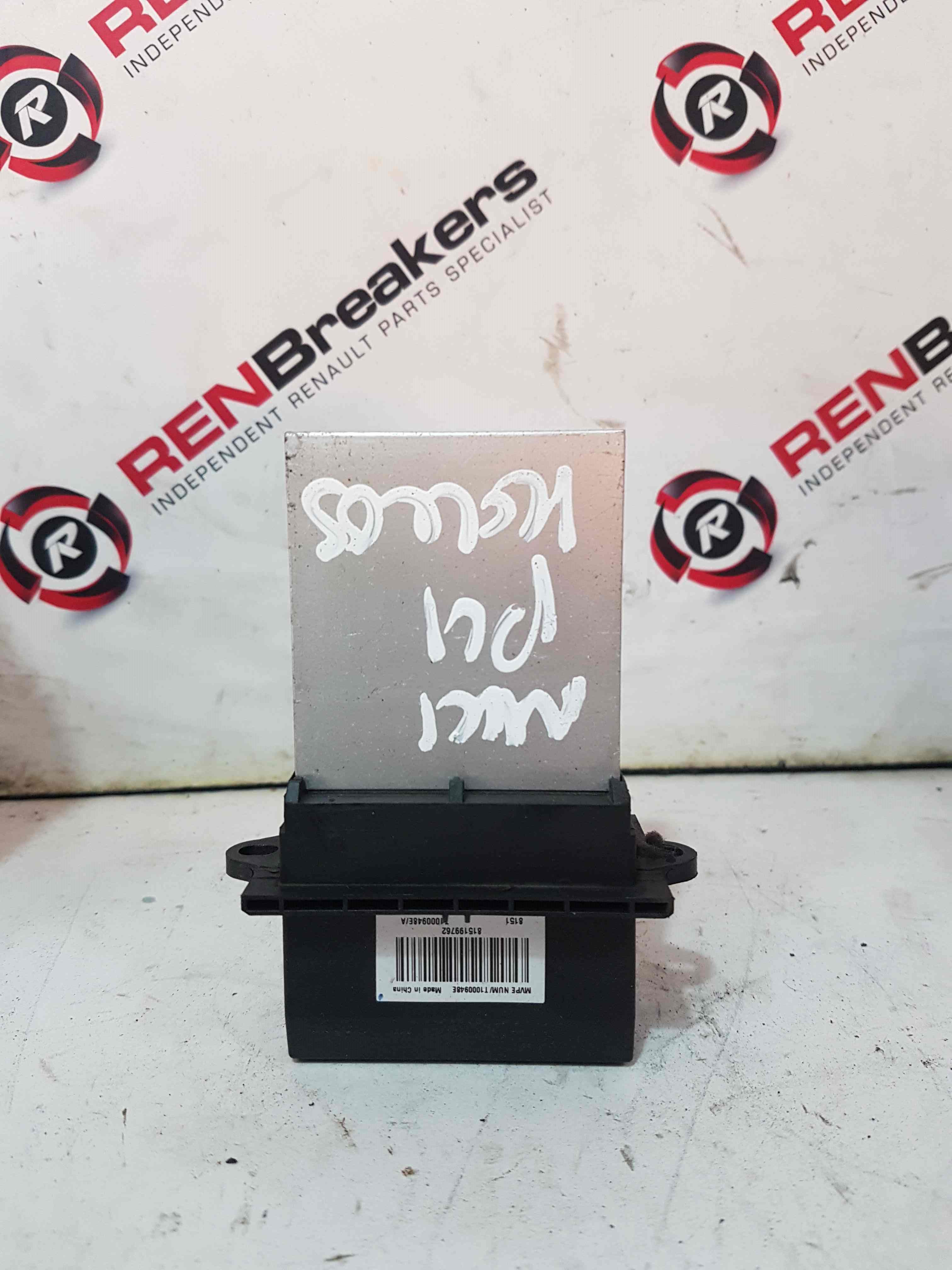 Renault Koleos 2008-2010 Heater Resistor T1000948e