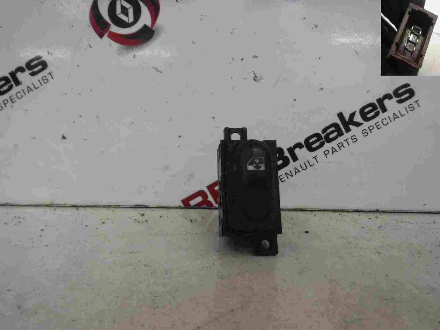 Renault Laguna 1993-1999 Drivers OSF Front Window Switch Brown Plug