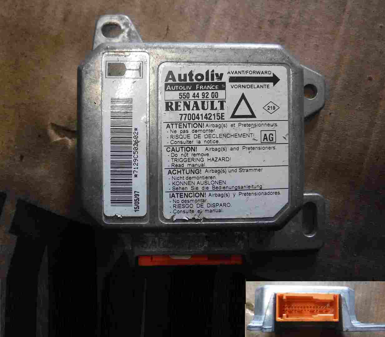 Renault Laguna 1993-2000 Airbag ECU Module Computer 7700436420 7700414215E