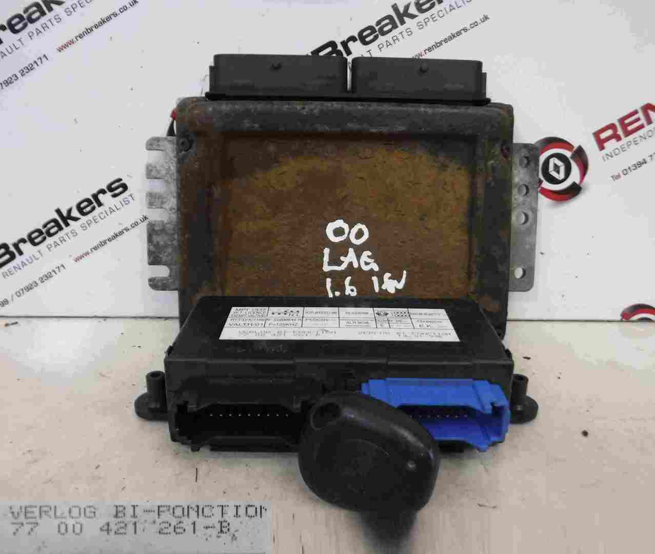 Renault Laguna 1999-2000 1.6 16v ECU SET UCH BCM Immobiliser   Key Fob