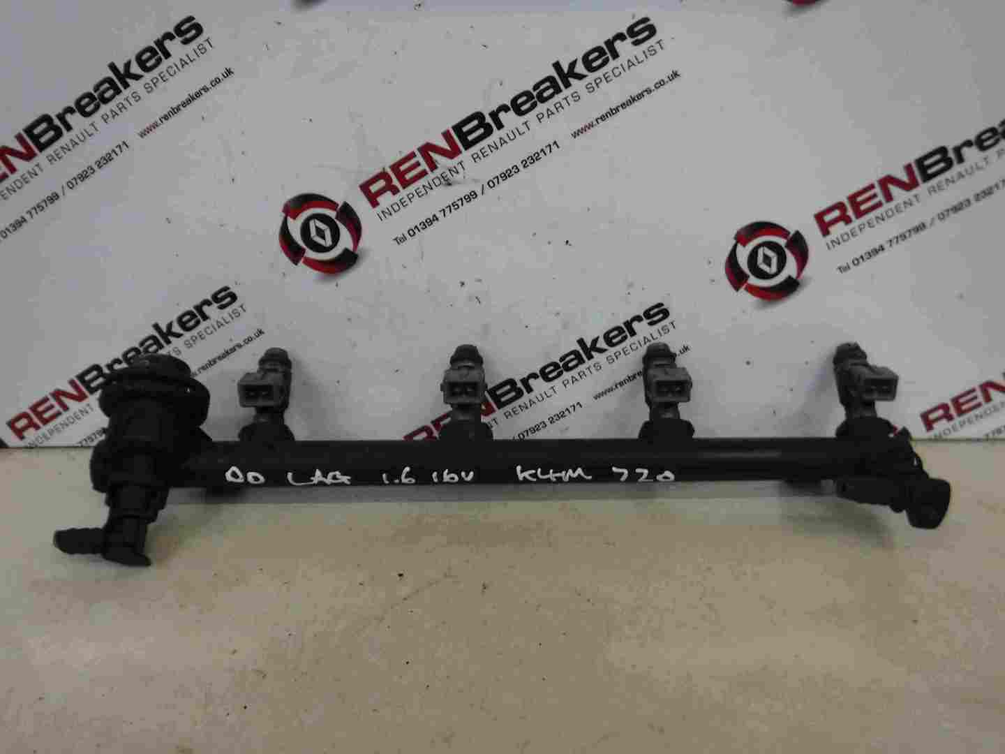 Renault Laguna 1999-2000 1.6 16v Fuel Injectors X4 Set   Rail K4M 720