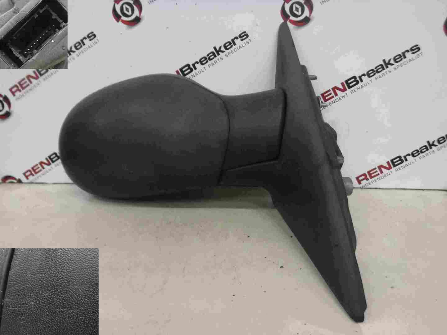 Renault Laguna 1999-2000 Drivers OS Wing Mirror Plain Black