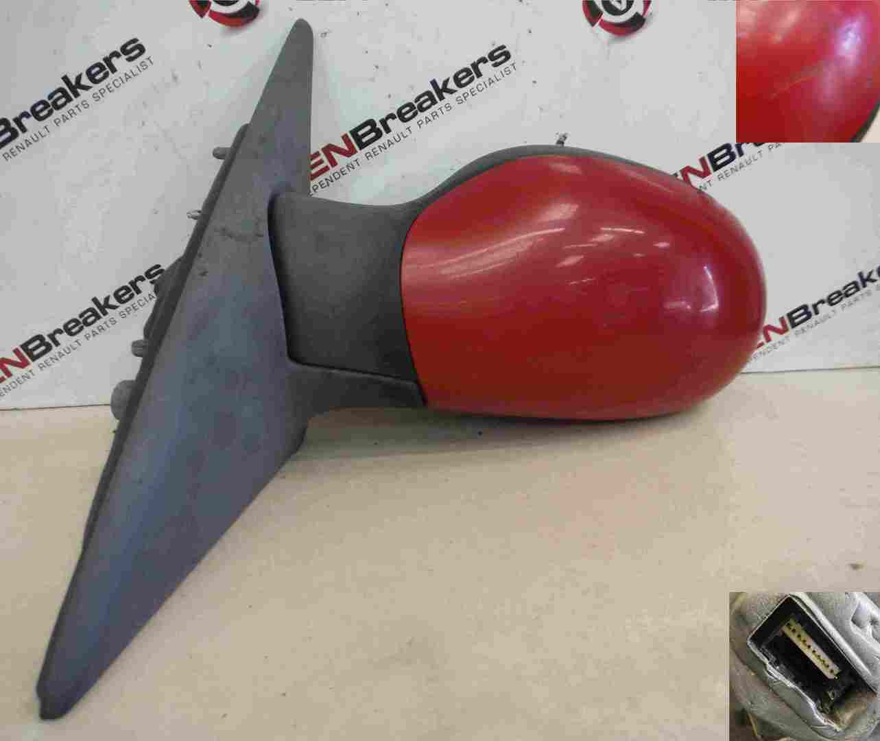 Renault Laguna 1999-2000 Passenger NS Wing Mirror Red OV731 Electric